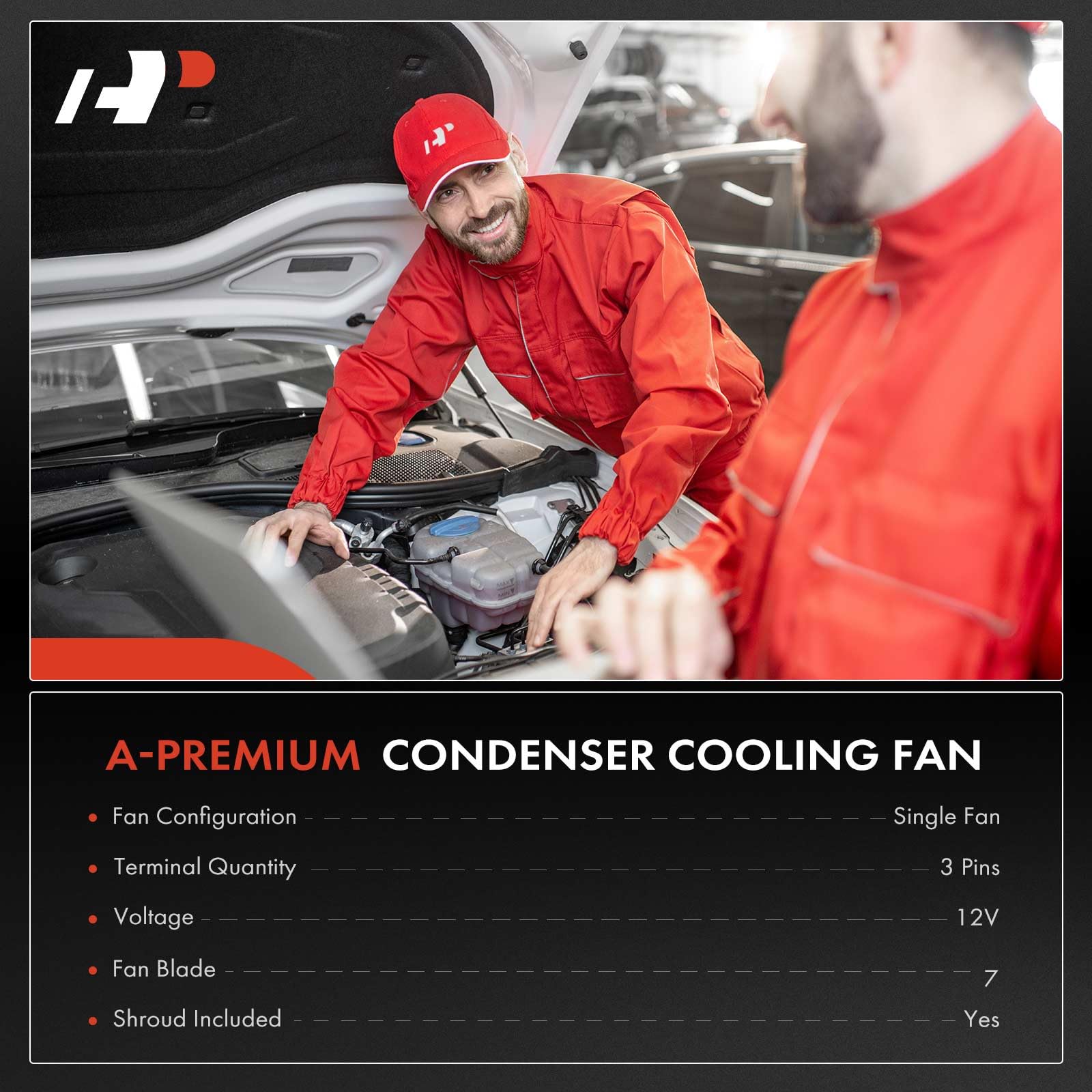 Premium Engine Radiator Cooling Fan Assembly for Hyundai Sonata 2011-2013 2.4L & Kia Optima 2012-2013 2.4L - High Performance Replacement Part for Improved Engine Cooling in Hot Weather & Heavy Traffic Conditions