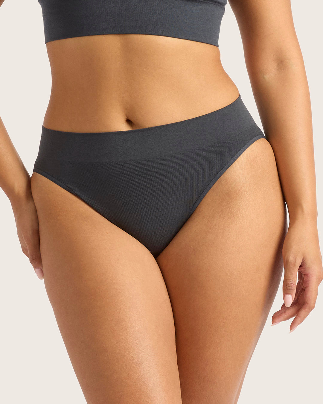 LYOLYTE Ribbed High Leg Briefs for Women - Sexy Lace Underwear with Comfortable Fit - Perfect for Everyday Wear, Date Night & Special Occasions