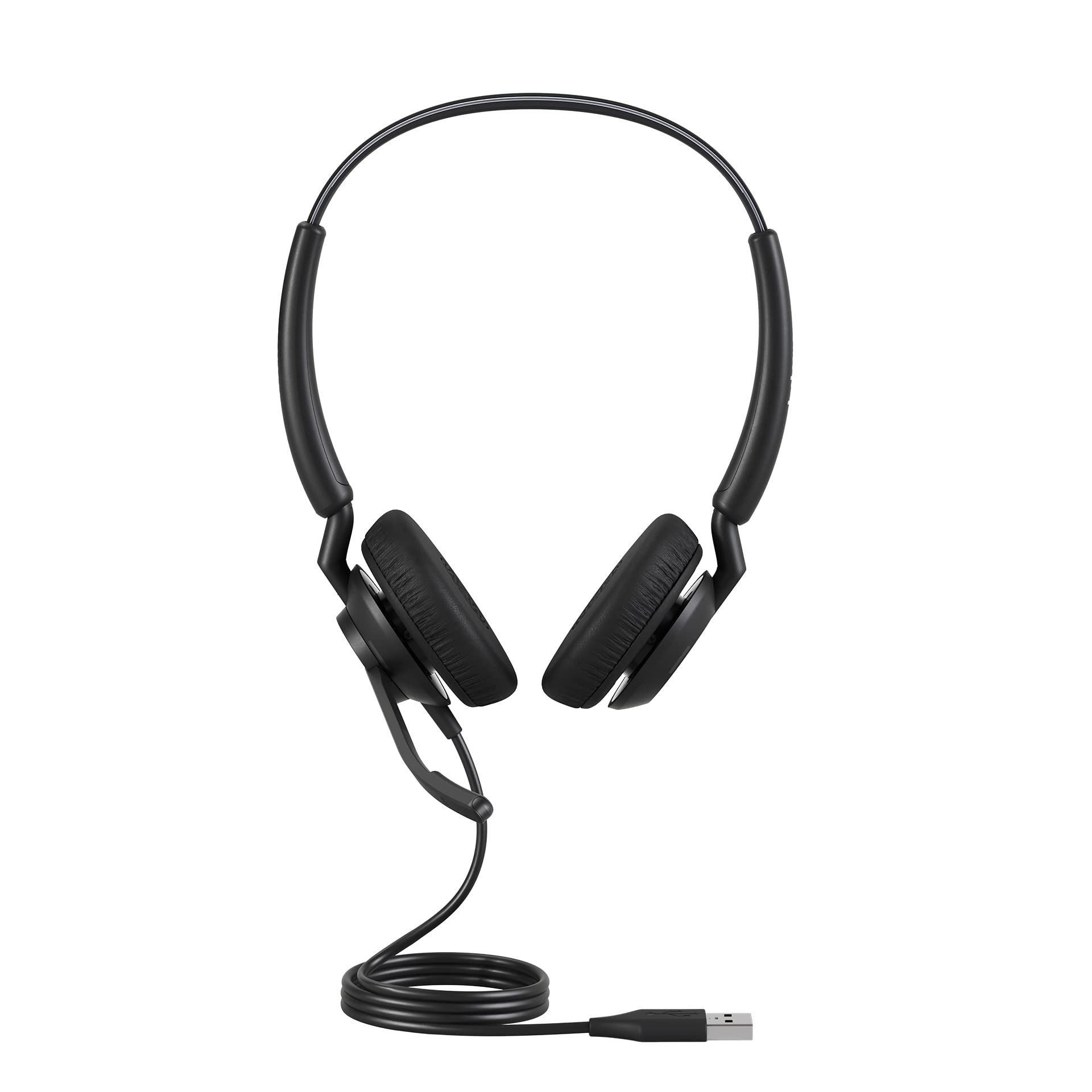 Jabra Engage 40 Wired Stereo Headset with Noise-Cancelling Microphone & USB-A Cable - Ultra-Lightweight Office Headphones for Zoom, Teams, Unify - Perfect for Remote Work, Call Centers & Video Conferencing (Black)