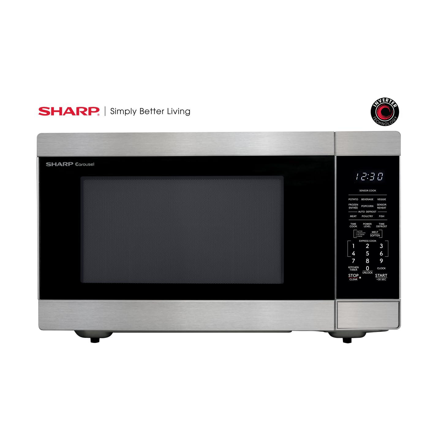 SHARP SMC2266KS 2.2 CuFt Stainless Steel Countertop Microwave Oven with 16.5