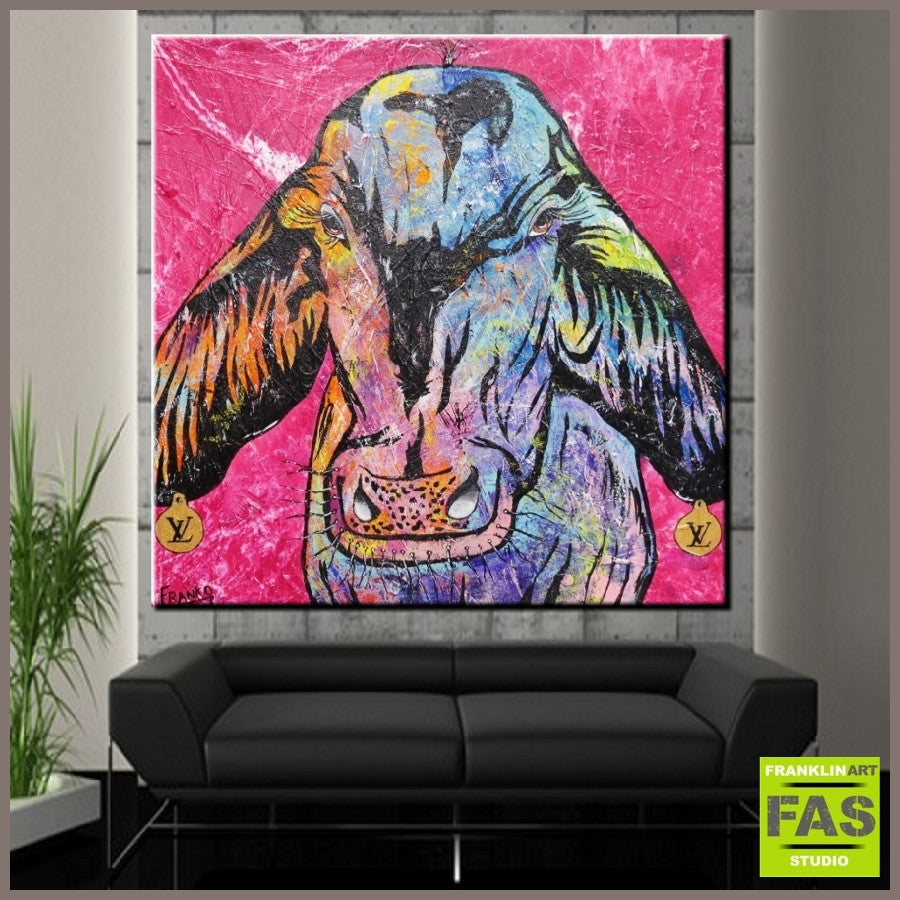 Pink Droughtmaster Cow for Sale - Rare Collectible Farm Animal | Perfect for Ranch Decor, Farmhouse Aesthetic & Unique Gift Ideas