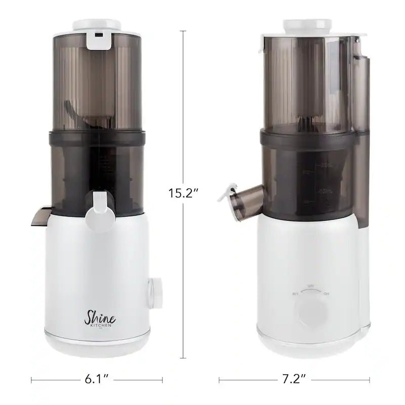 Tribest Shine Vertical Juicer - High Speed Cold Press Juicer for Fruits & Vegetables - Perfect for Healthy Juicing at Home, Gym, or Office
