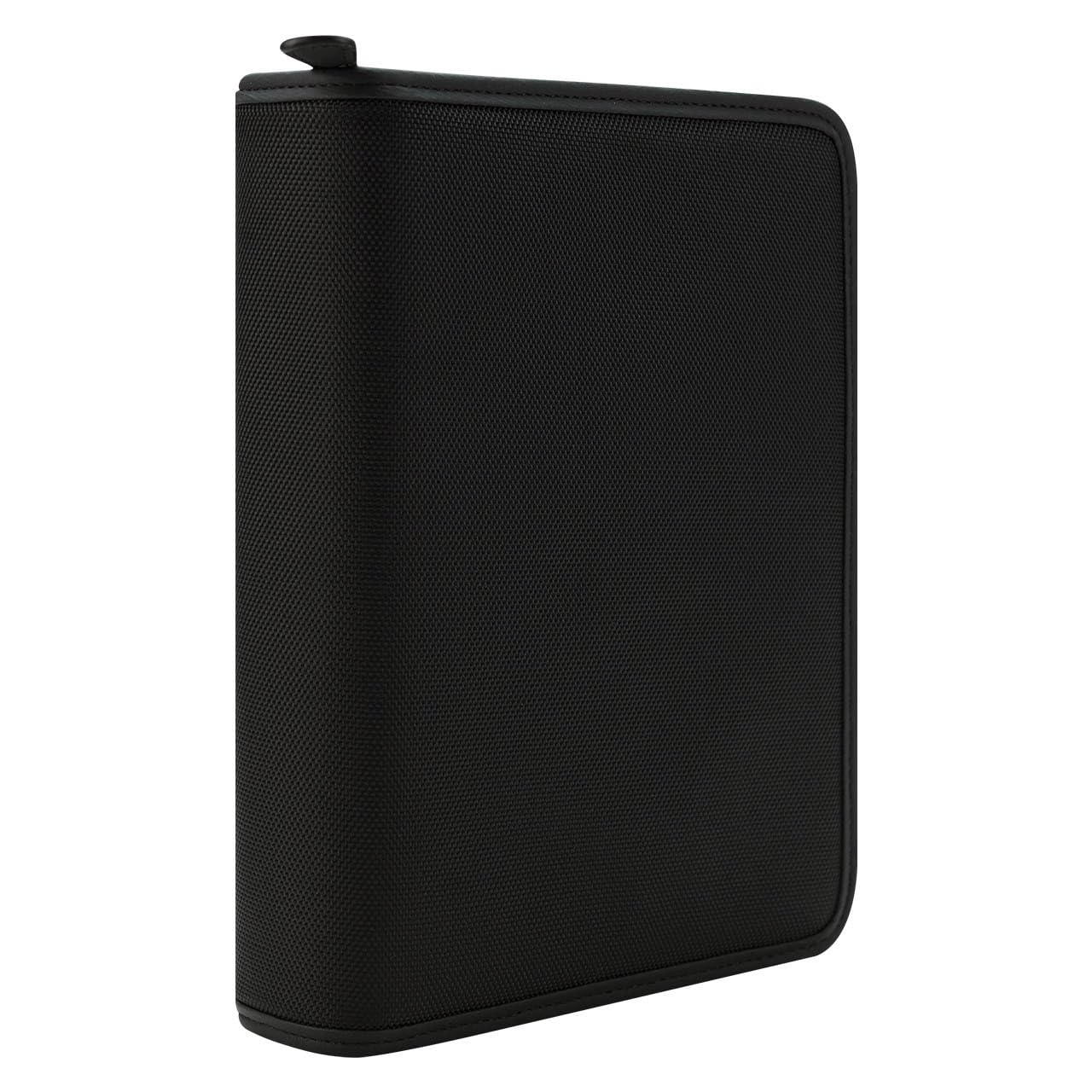 FranklinCovey Oakley Classic Black Nylon Zipper Binder - Professional Organizer for Office, School & Business Meetings | Durable 3-Ring Binder with Secure Zipper Closure