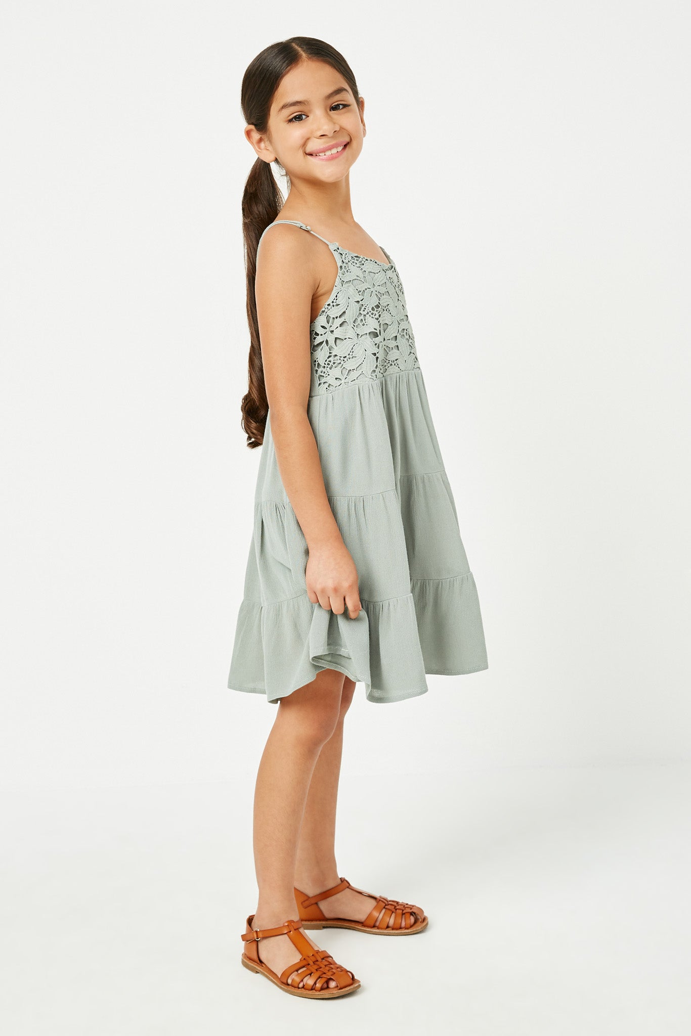 Elegant Lace Bodice Tank Dress for Women - Summer Casual, Beach Wedding, Party Wear