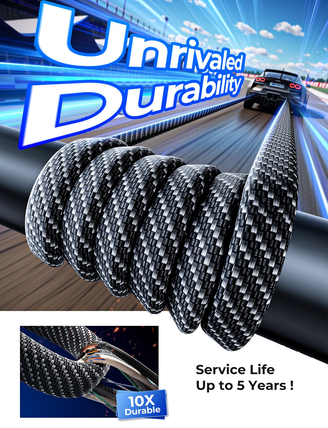 Upgraded 2.0 SHEZI 4-in-1 USB C Cable 60W 5FT Fast Charging & Data Sync - MFI Certified Lightning Cable with Flat Braided Design - Compatible with iPhone 15/14/13, iPad, Samsung Galaxy & More - Perfect for Travel, Office & Home Charging