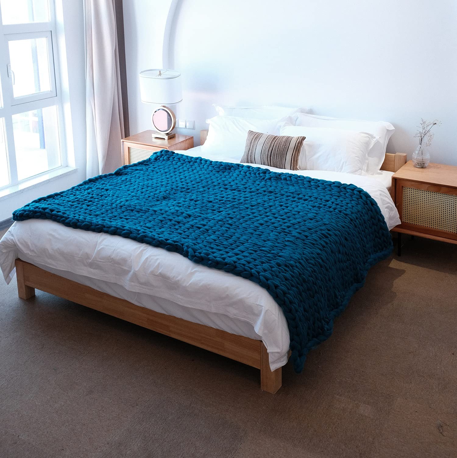 DIRUNEN Chunky Knit Blanket - Super Large 59