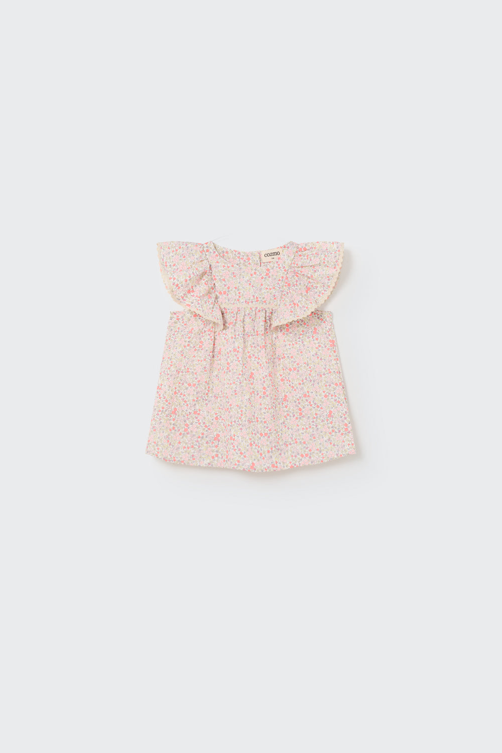 Cozmo Women's Neon Coral Floral Ruffle Dress - Perfect for Summer Parties, Beach Vacations & Date Nights