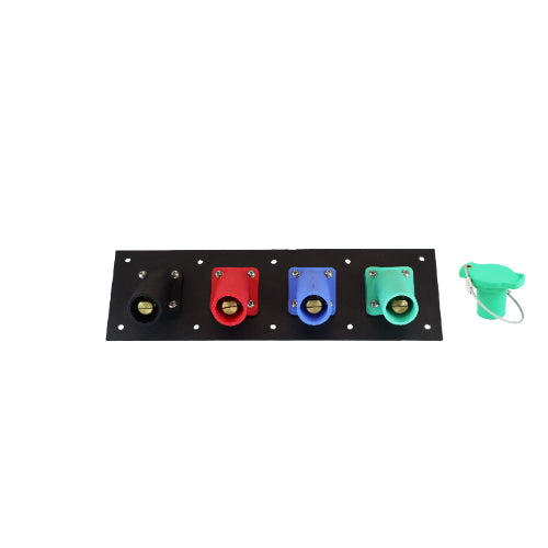 400 Amp Non-Metallic Male Double Set Screw 4-Position CAM Lock Panel - Ideal for Industrial Electrical Panels & Power Distribution Systems
