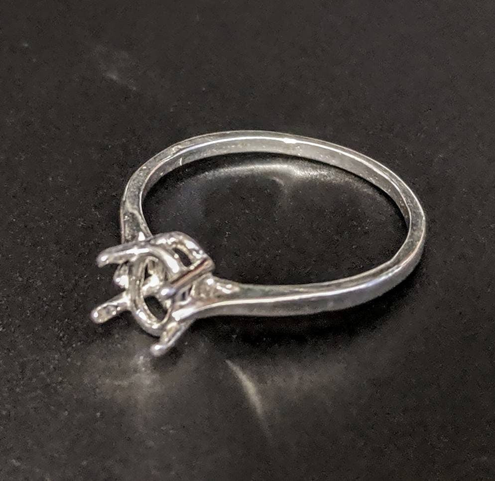 Sterling Silver or 14k Gold 7x5mm 20x15mm Oval Four Prong Ring Setting - Size 6, 7, 8 (163498/143498) - Perfect for Engagement Rings, Wedding Bands & Jewelry Making