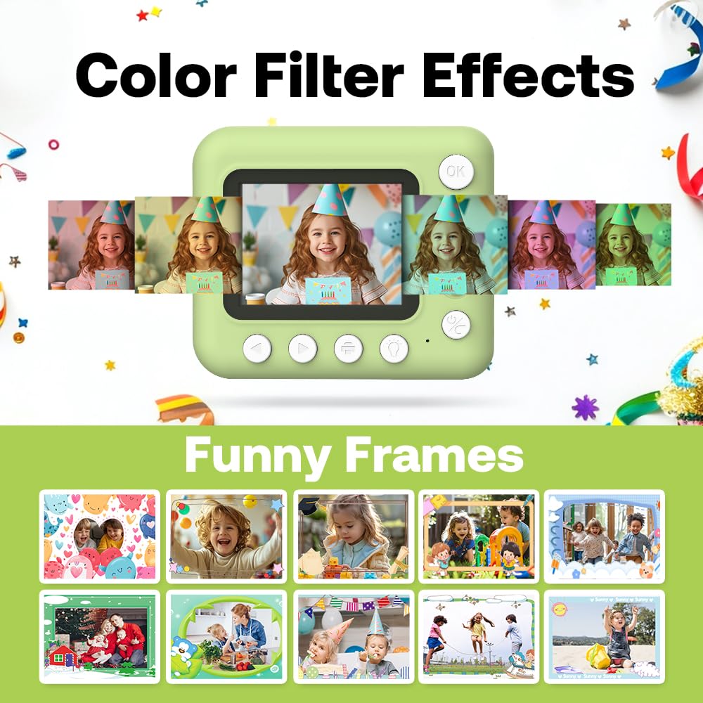 Andoer Kids Instant Print Camera - 1080P HD 2.4