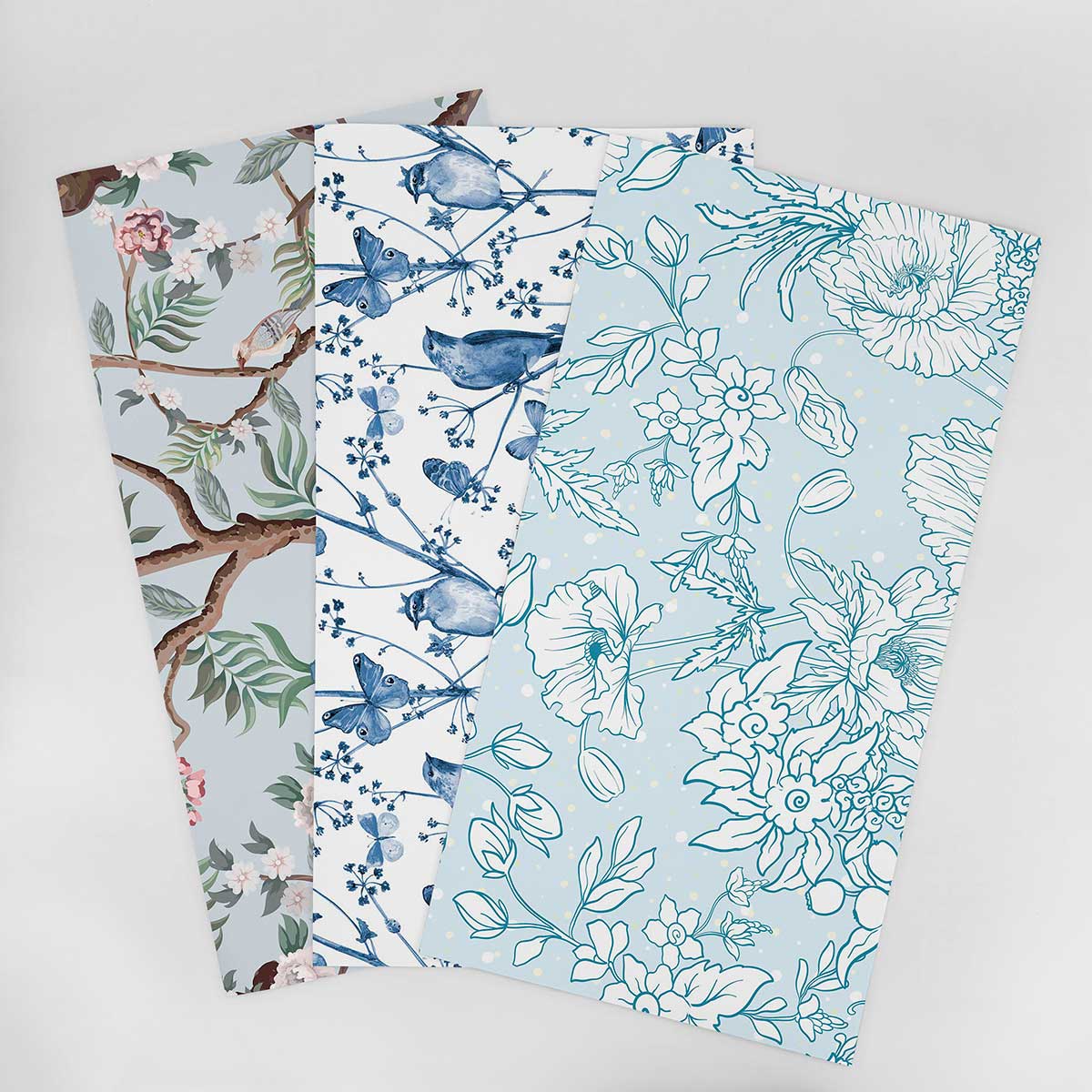 Blue Bathroom Wallpaper Sample - Waterproof & Peel-and-Stick - Perfect for Bathrooms, Kitchens & Accent Walls