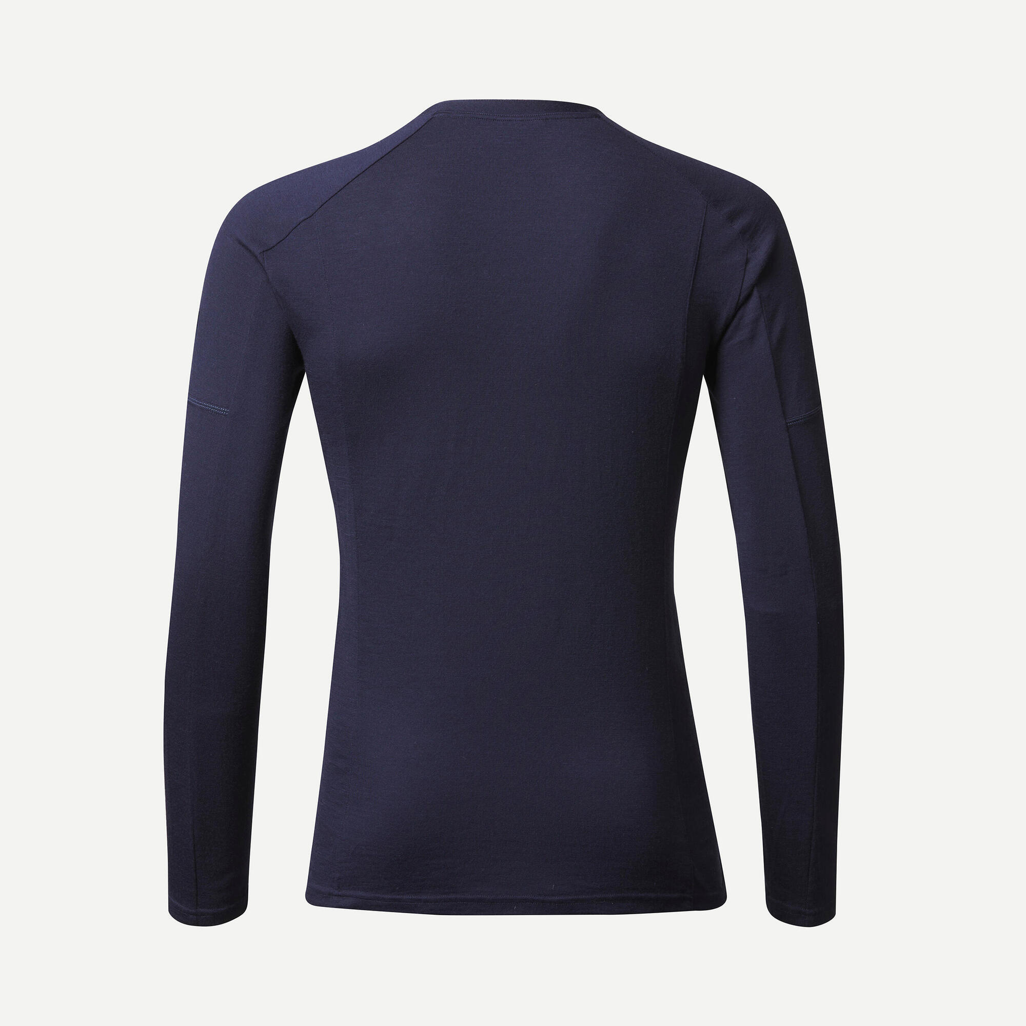 Forclaz Men's MT500 Merino Wool Long Sleeve Hiking Shirt - Warm & Breathable Base Layer for Outdoor Adventures & Cold Weather Activities