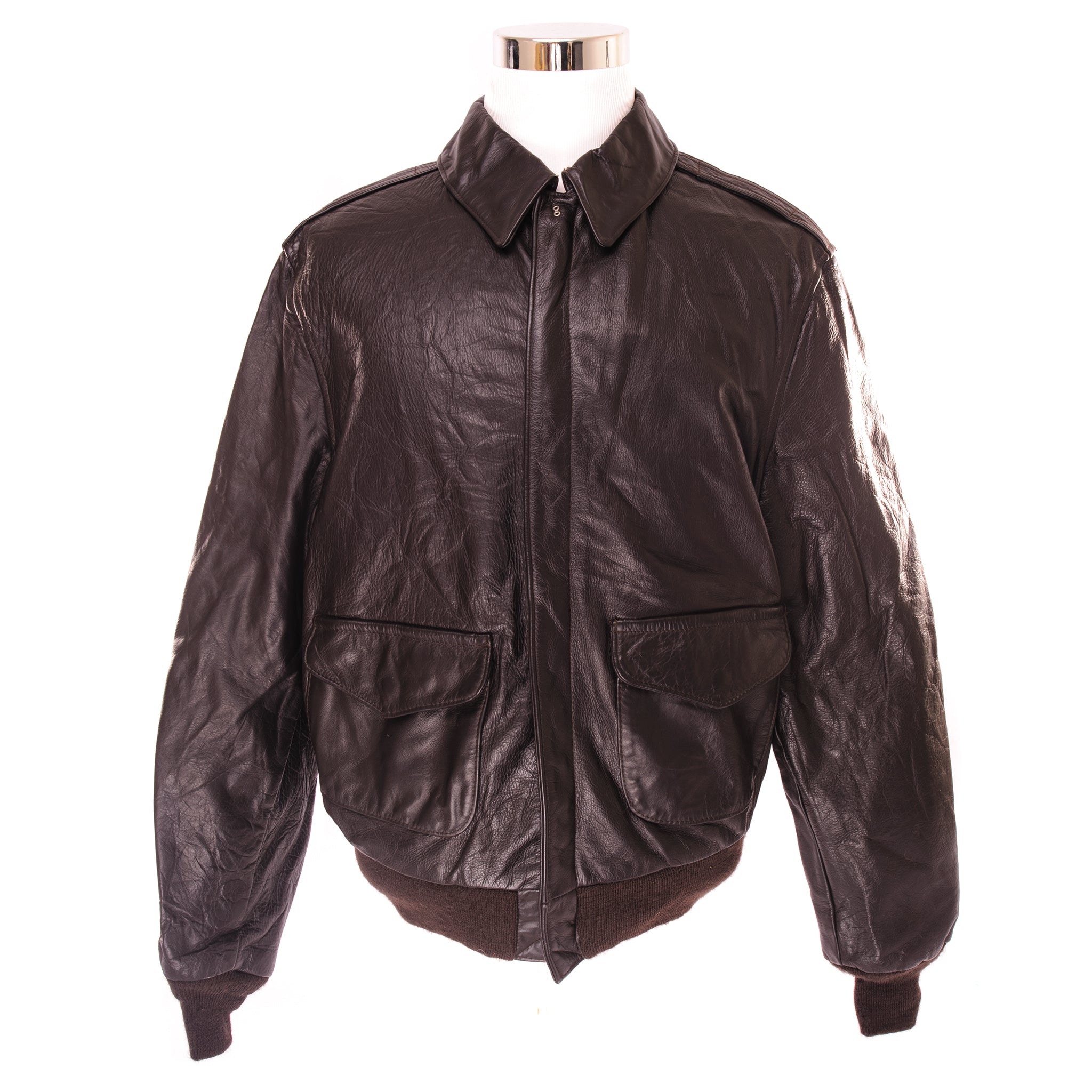 Vintage Avirex US Army Air Forces A2 Light Leather Jacket - Size 46L (1978 Edition) | Authentic Military Flight Jacket for Men | Perfect for Aviation Enthusiasts, Historical Reenactments & Casual Wear