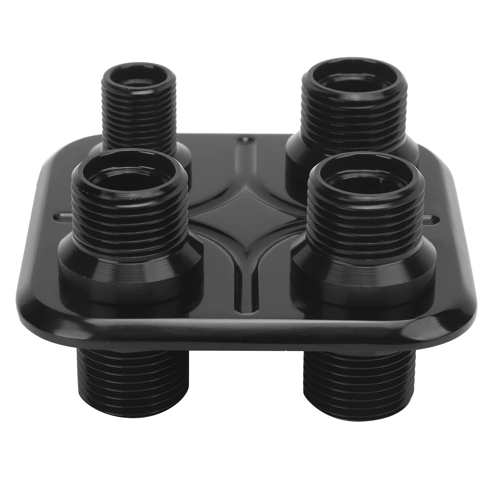 Universal AC Bulk Connector - Air Conditioner Bulkhead Fitting for Replacement & Repair - Durable Black HVAC Interface Modification for Home & Commercial Use