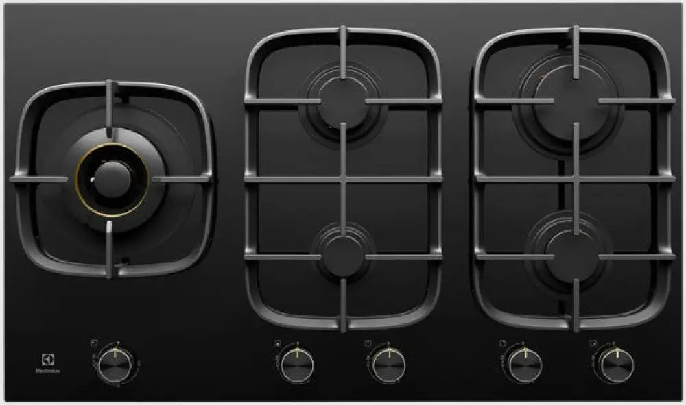 Electrolux EHG955BE 90cm 5 Burner Gas Cooktop - UltimateTaste 900 Series | Professional Stainless Steel Stovetop for Home Kitchen Cooking, Grilling & Entertaining