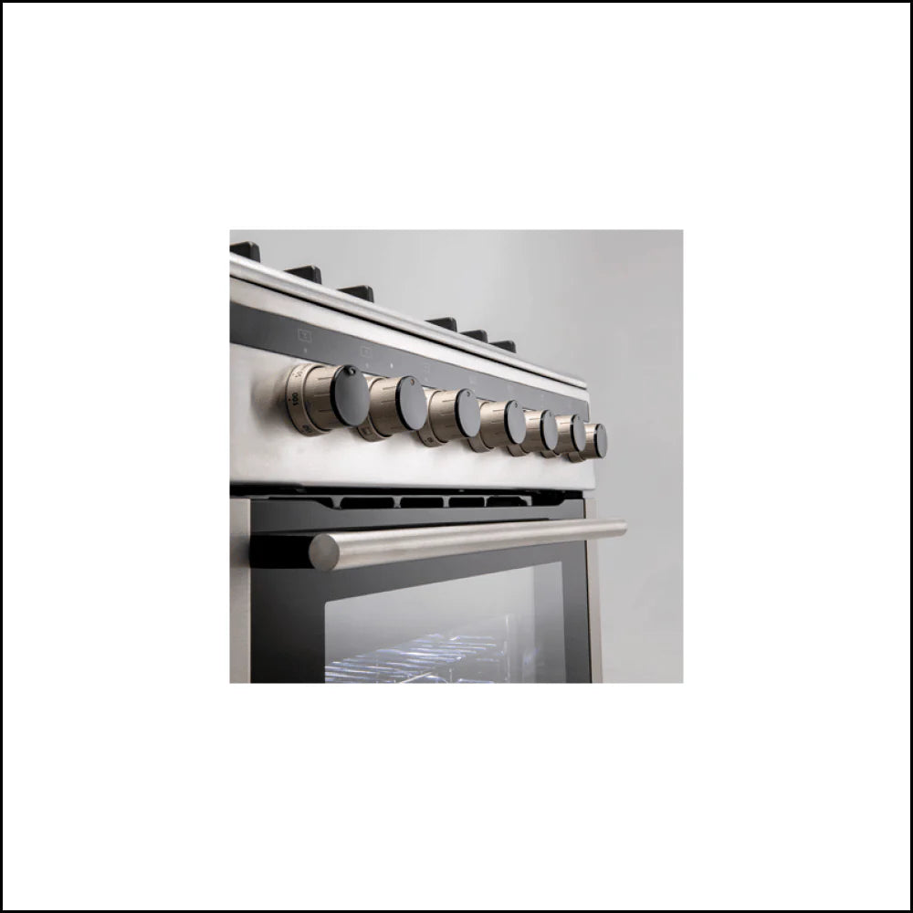 Brand New Euro 60cm EV600DFSX Dual Fuel Free Standing Oven with 3 Years Warranty - Perfect for Home Kitchens, Professional Chefs & Baking Enthusiasts