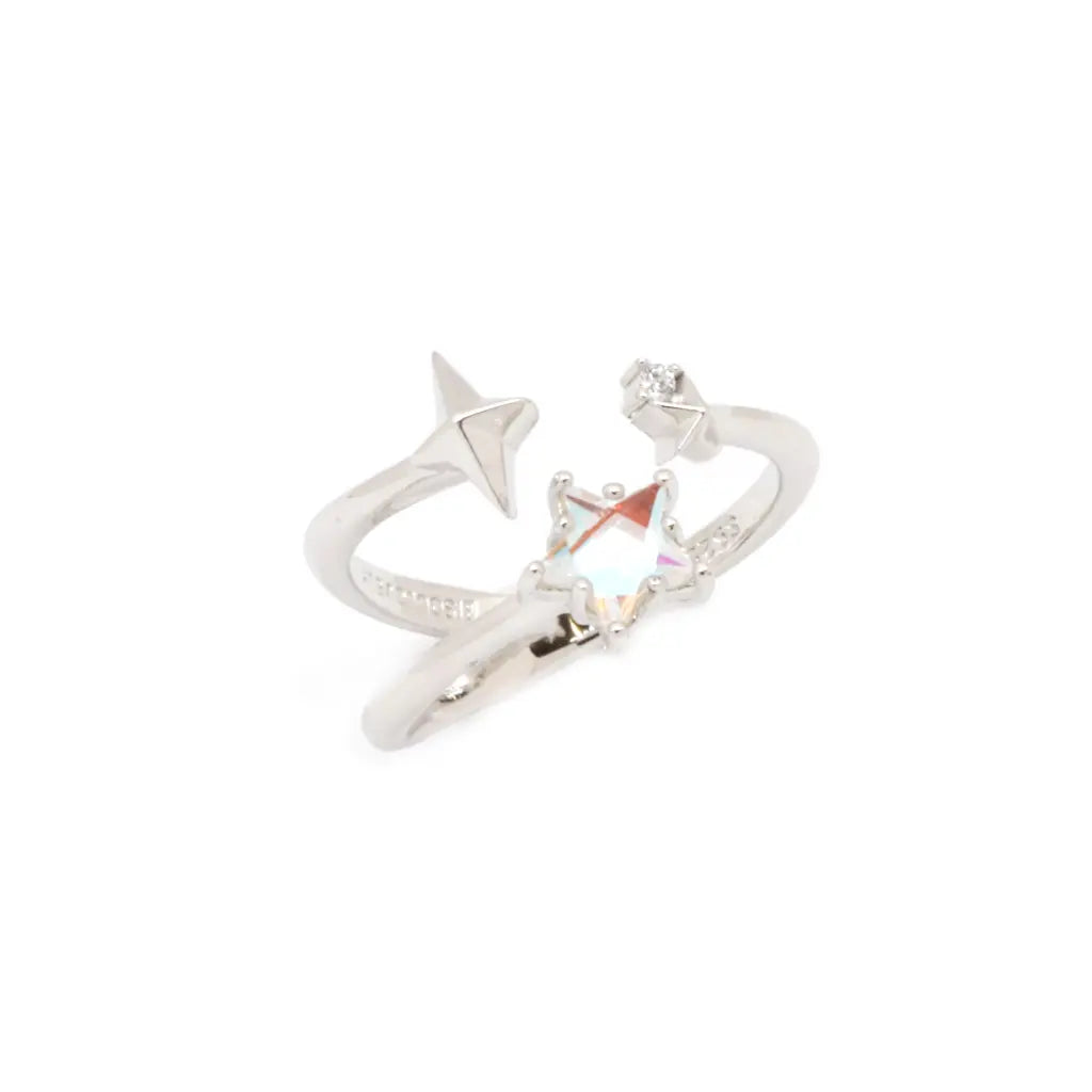 Star Blossom Ring - Elegant Floral Jewelry for Women, Sterling Silver Flower Ring, Perfect Gift for Valentine's Day, Anniversary & Special Occasions - Ideal for Weddings, Date Nights & Everyday Wear