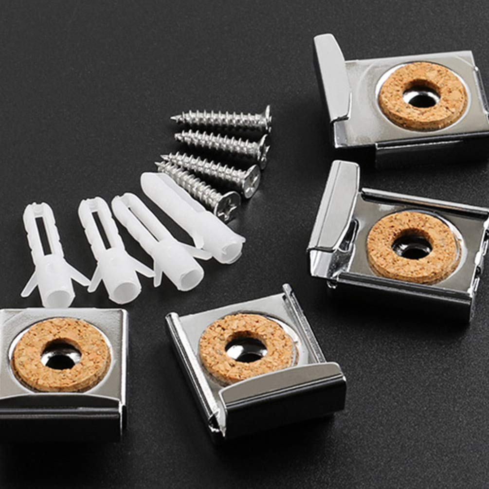 8-Pack Spring Loaded Mirror Mounting Clips - Heavy Duty Glass Fixing Clips for Wall Mirrors, Bathroom Mirrors & Frameless Glass (Perfect for Home, Gym, Salon Installation)