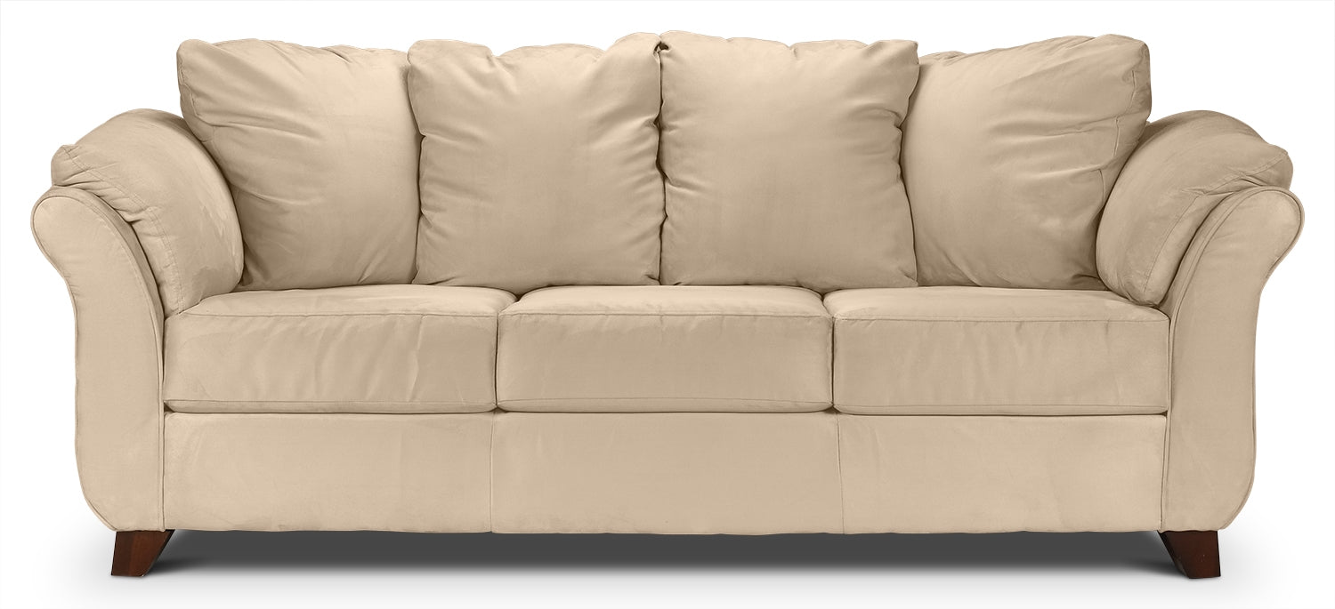 Beige Collier Sofa and Loveseat Set - Modern Living Room Furniture for Small Spaces | Perfect for Apartments, Condos & Cozy Home Decor