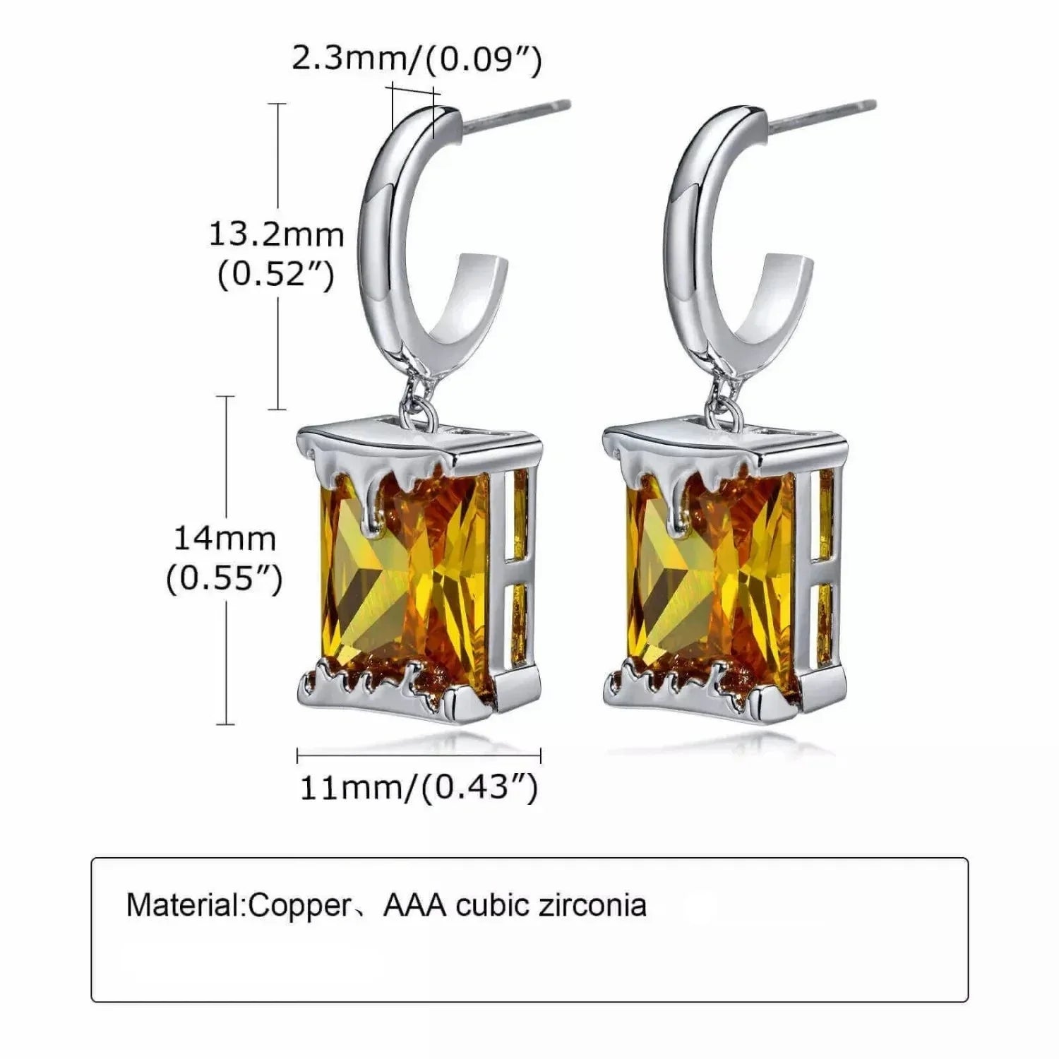 Elegant Hoop Earrings with Genuine Stone - Perfect for Women's Fashion, Parties, and Everyday Wear