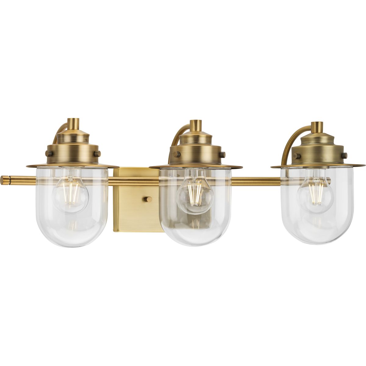 Northlake Collection 3-Light Clear Glass Bathroom Vanity Light Fixture - Perfect for Bathroom, Powder Room, and Dressing Room Lighting