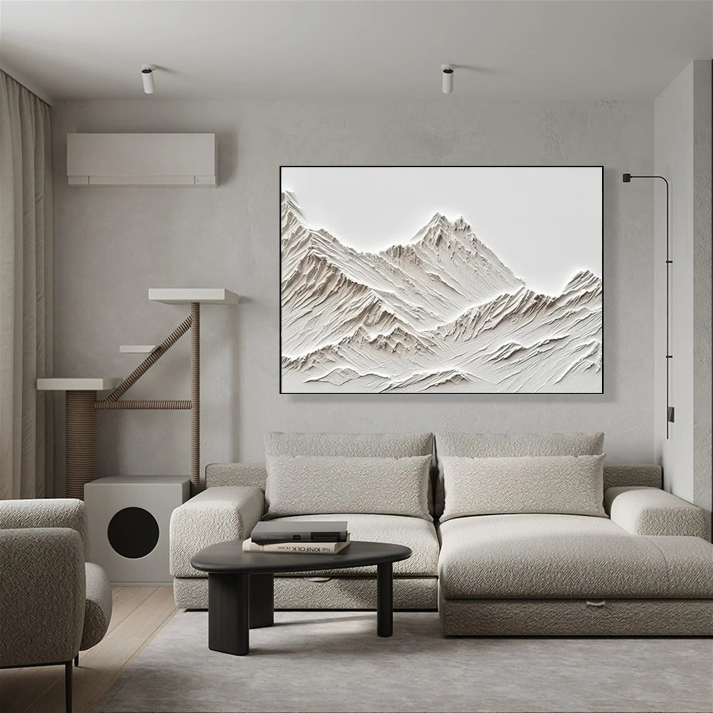 Minimalist Textured Plaster Art Painting - Modern Abstract Wall Decor for Living Room, Bedroom & Office #MM258
