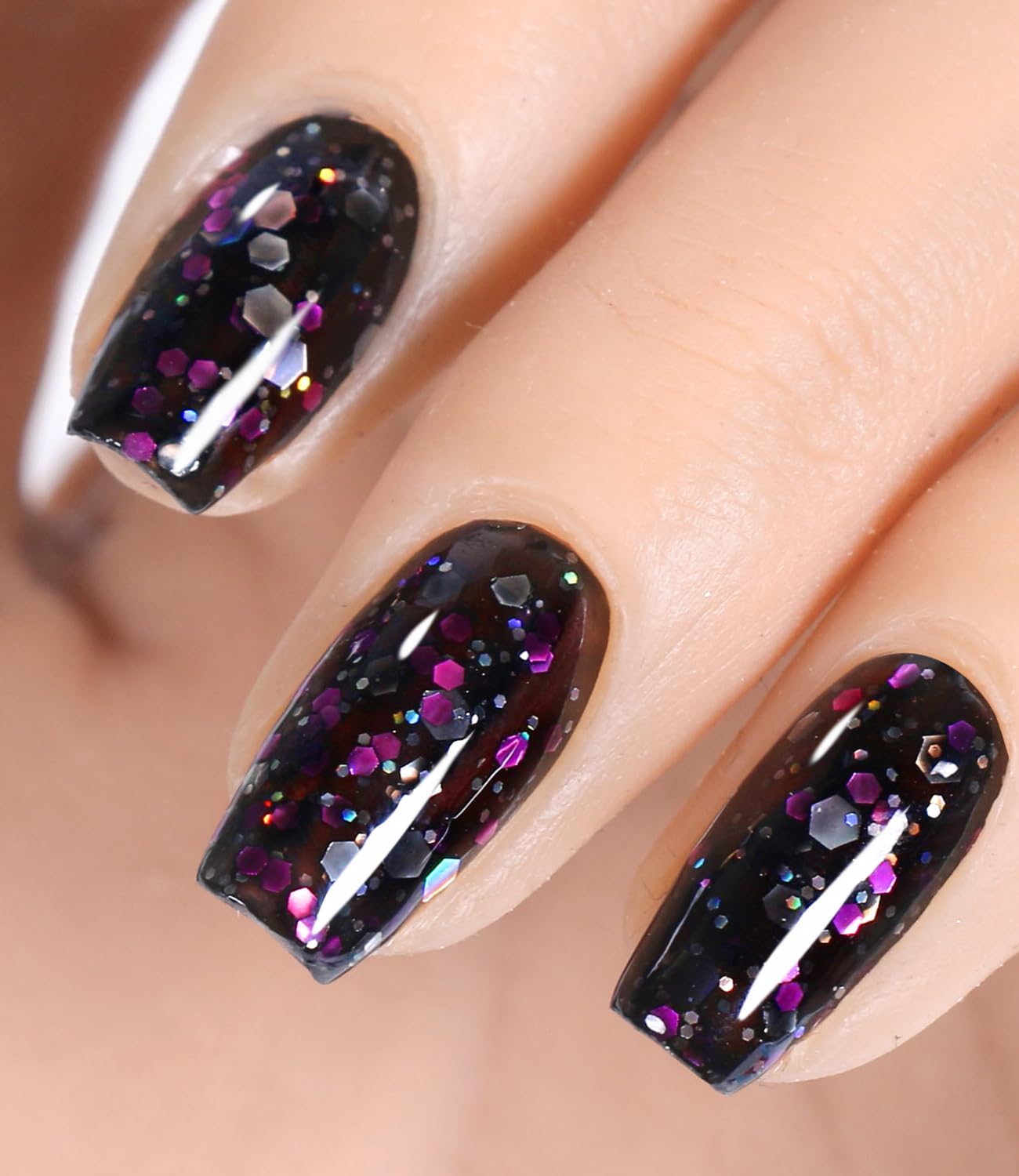 Major Dijit Jelly Nail Polish Set - Summer Colors (Blue, Purple, Red, Green) with Glitter Effect, Vegan & Cruelty-Free, 0.46 Fl Oz (14ML) - Perfect for Nail Art, DIY Manicures, and Special Occasions