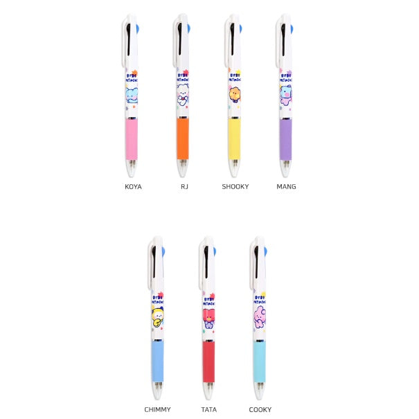 BT21 Koya 3-Color Ballpoint Pen - Cute Multicolor Writing Pen for School, Office & Note Taking | Perfect Gift for BTS Fans & Stationery Lovers