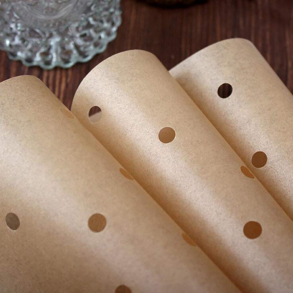 200Pcs Unbleached 8.5 Inch Square Air Fryer Parchment Paper Liners - Safe for Air Fryers, Ovens, Microwaves, Baking Pans & Bamboo Steamers | Perfect for Healthy Cooking, Meal Prep & Reheating Leftovers