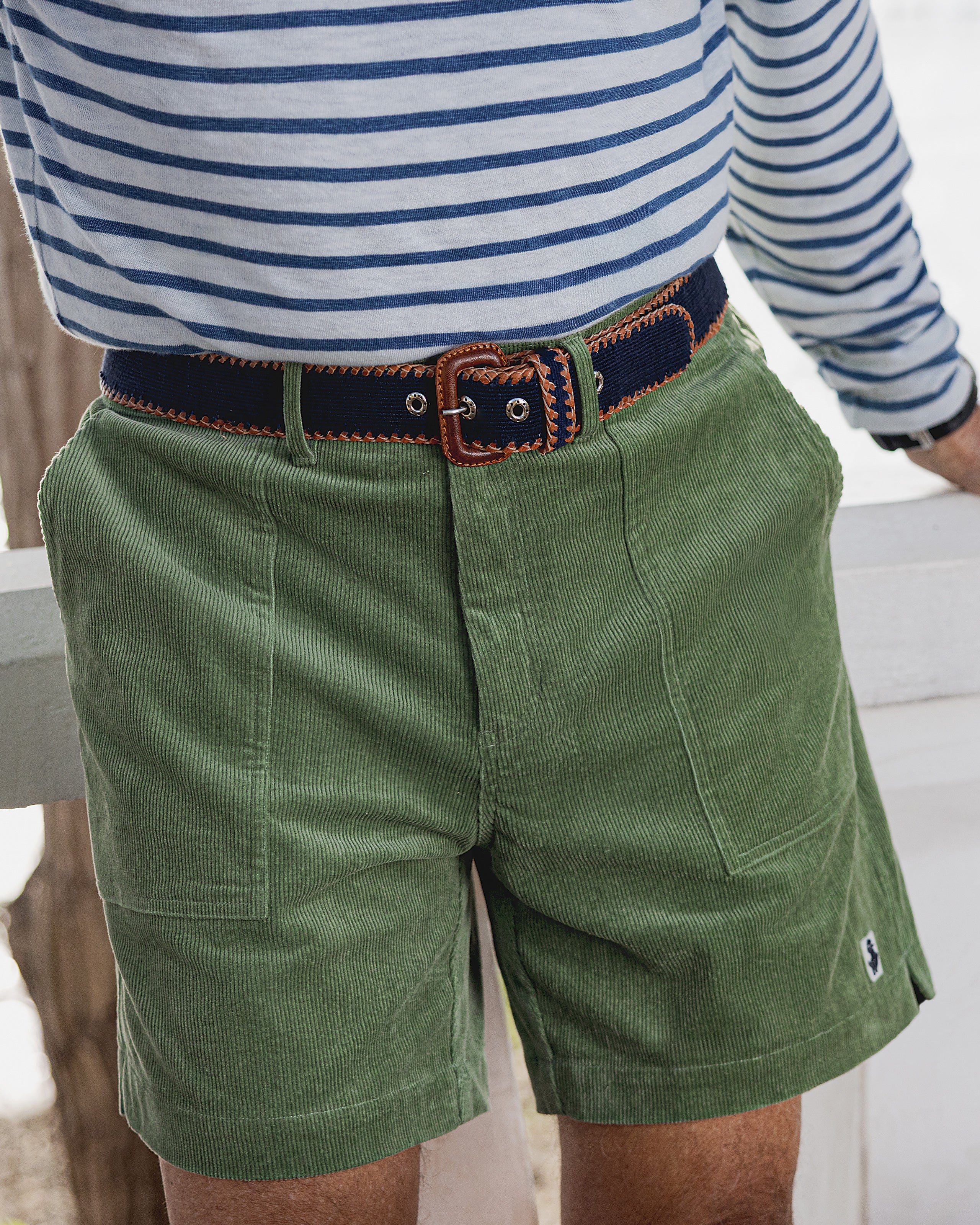 Ventura Women's Corduroy Shorts in Sage Green - Casual Comfort for Spring & Summer Outings