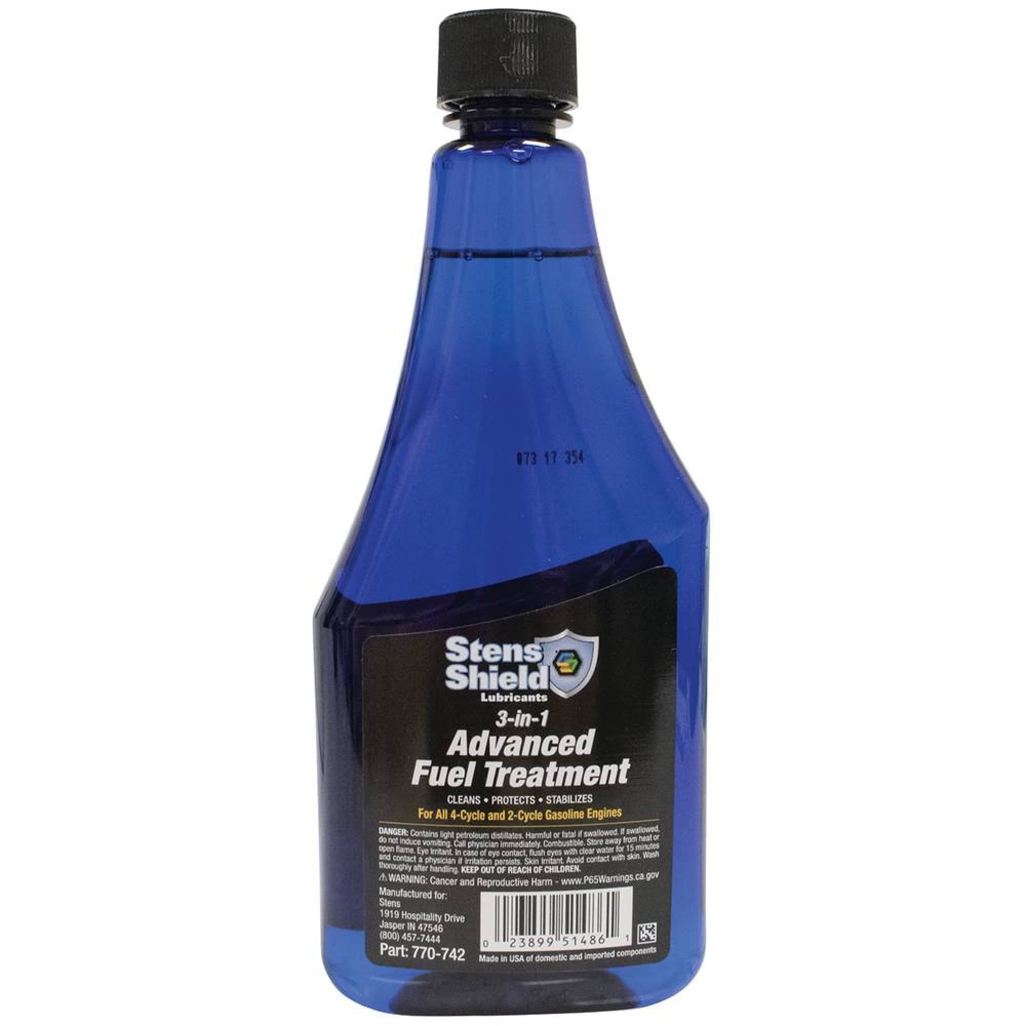 Stens 770-742 Shield 3-in-1 Advanced Fuel Treatment - 12 Pack (12 oz. Bottles) - Clean Injectors, Stabilize Fuel & Boost Performance for Cars, Trucks & Small Engines