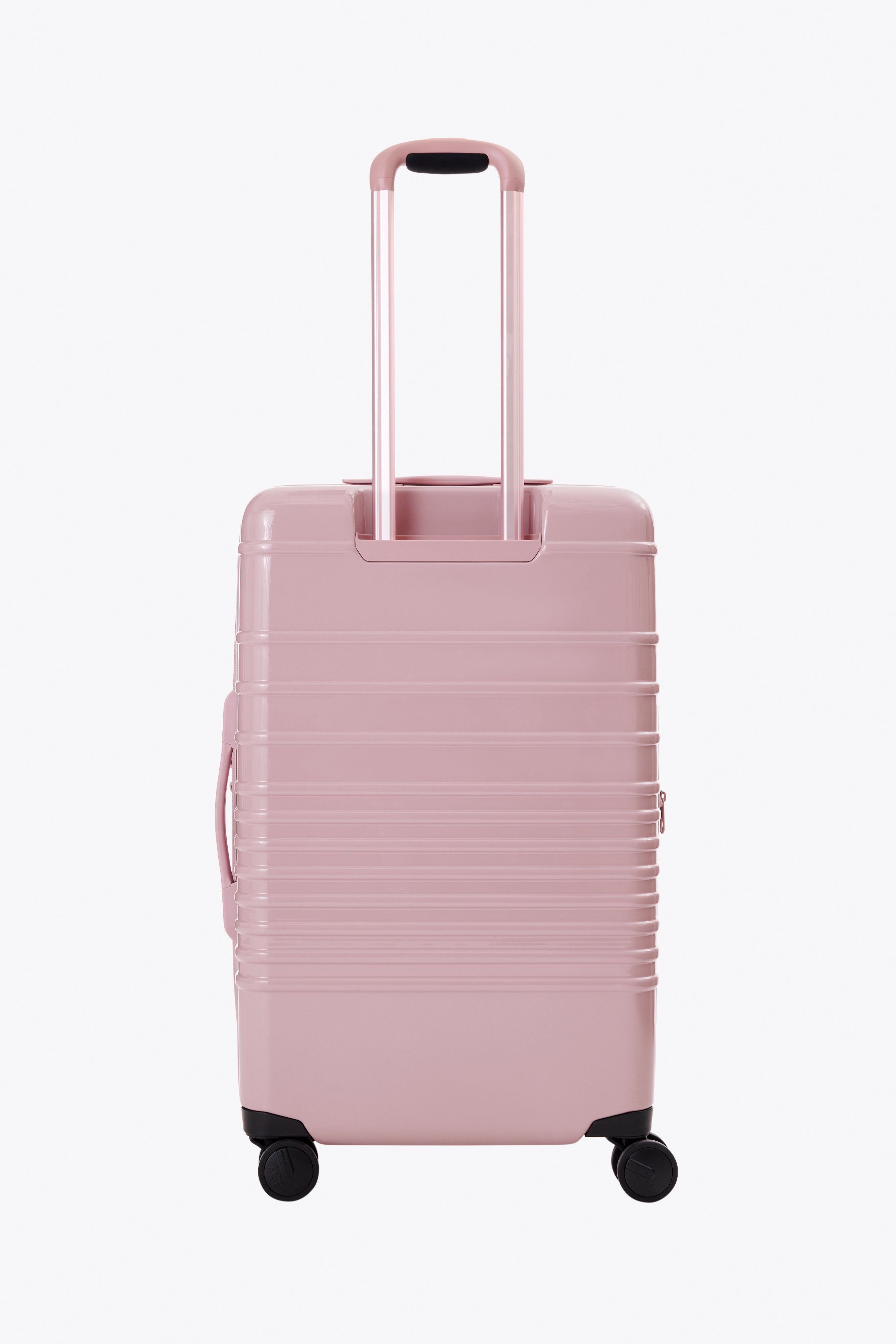 Glossy Atlas Pink Medium Check-In Roller Luggage - Perfect for Air Travel & Business Trips