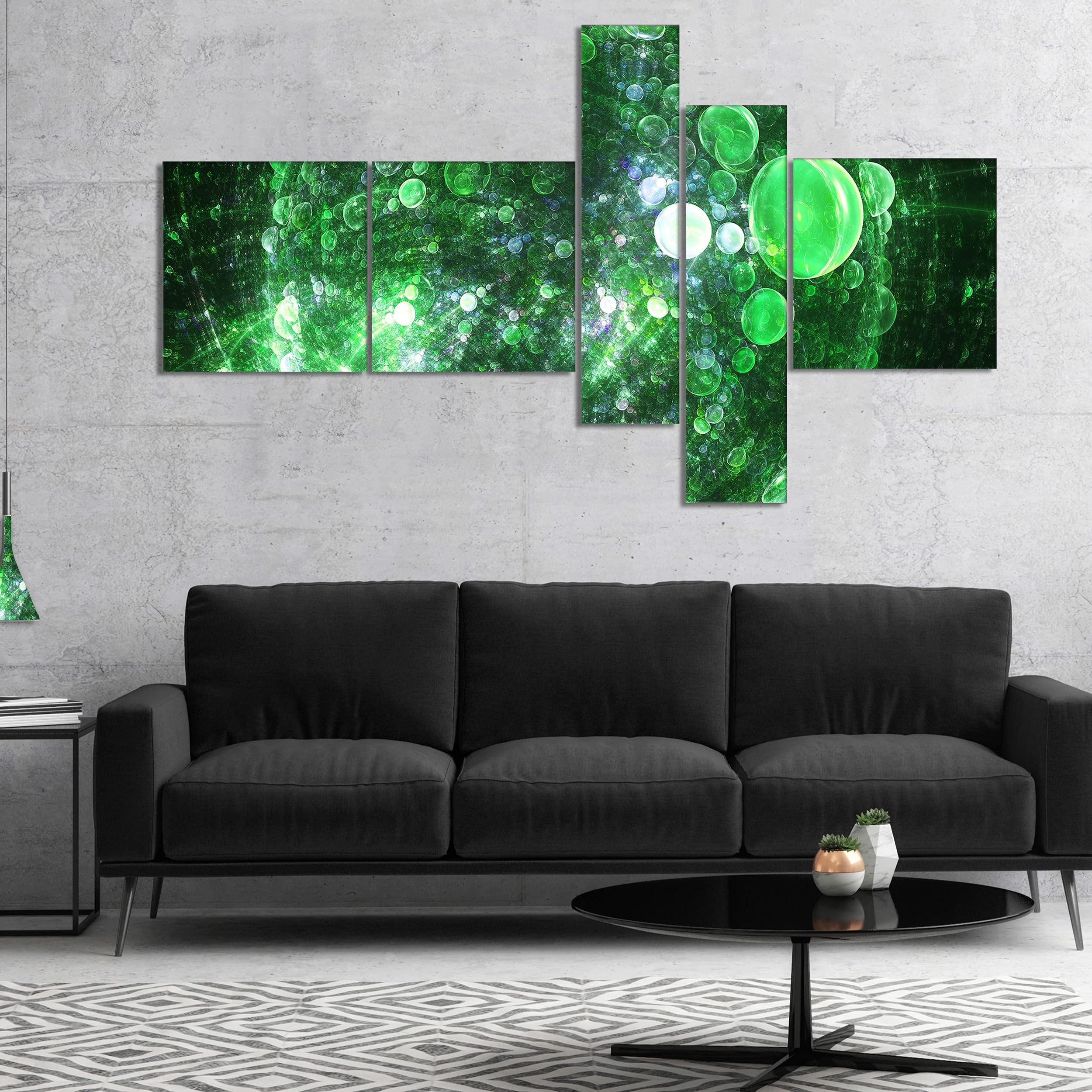 Green Fractal Planet of Bubbles
