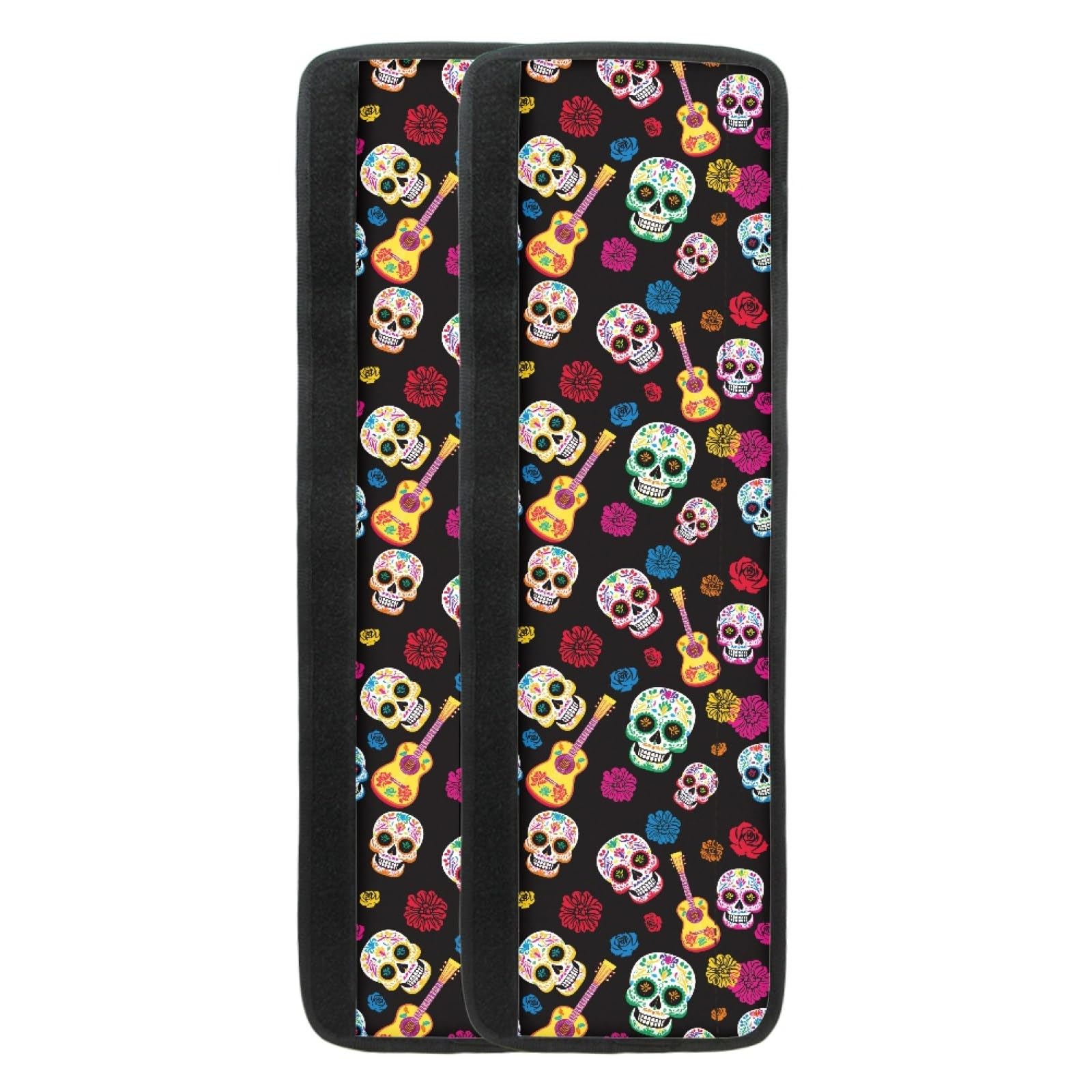 Sugar Skull Refrigerator Handle Covers - 2 Pack Non-Slip Kitchen Appliance Protectors for Ovens, Microwaves & Freezers - Cute Decor to Keep Appliances Clean & Safe - Perfect for Halloween, Dia de Los Muertos & Everyday Kitchen Use