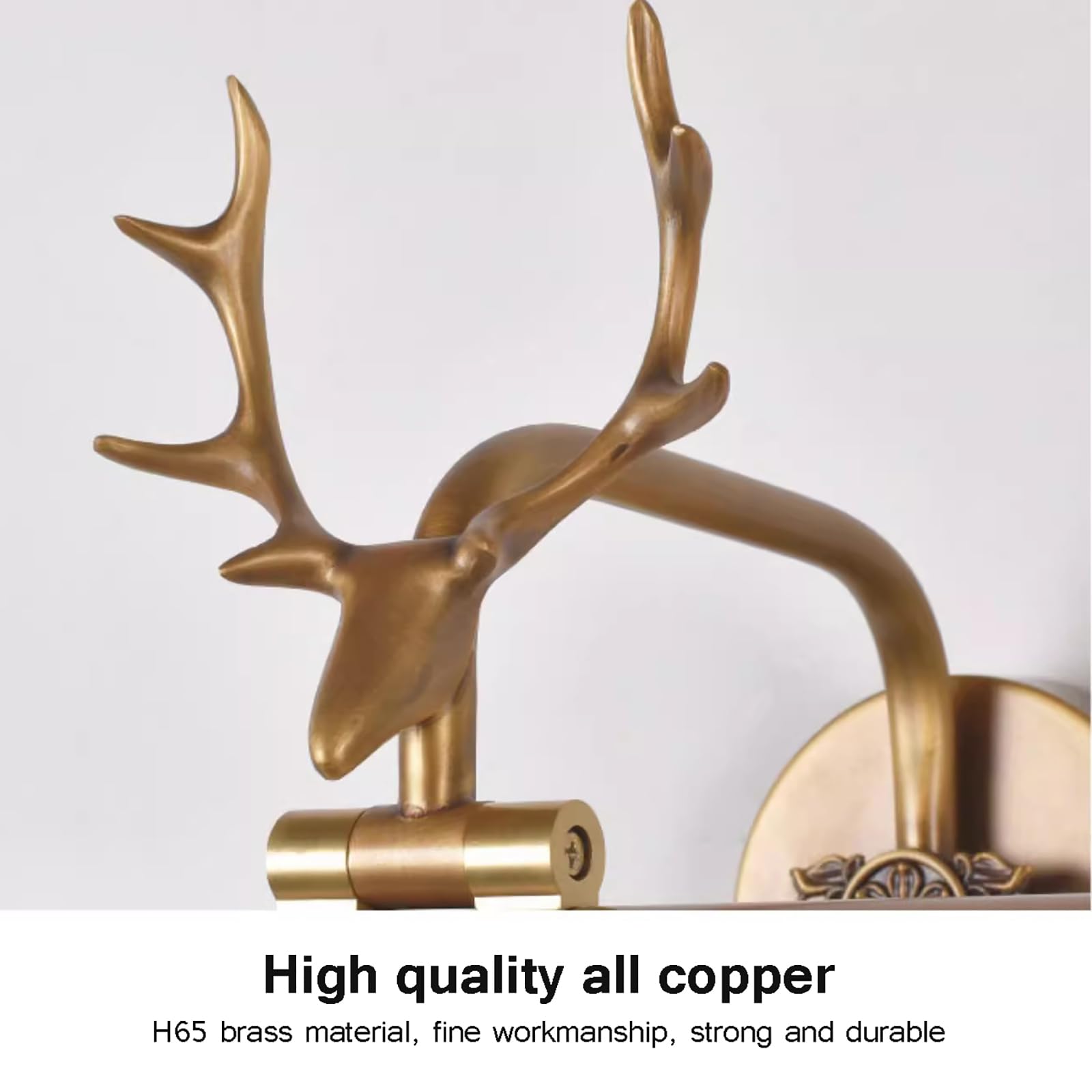 Modern Copper Vanity Light - Rotatable LED Bathroom Sconce for Dressing Table (100cm, Gold) - Perfect for Bathroom Makeup Area
