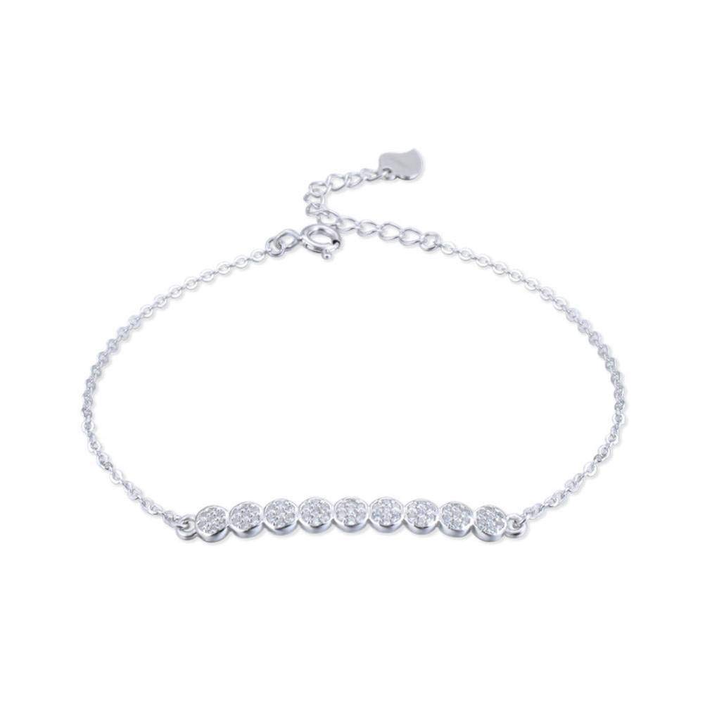 925 Sterling Silver Bracelet for Women with Zircon Stones - Elegant S925 Silver Jewelry for Daily Wear, Parties & Special Occasions