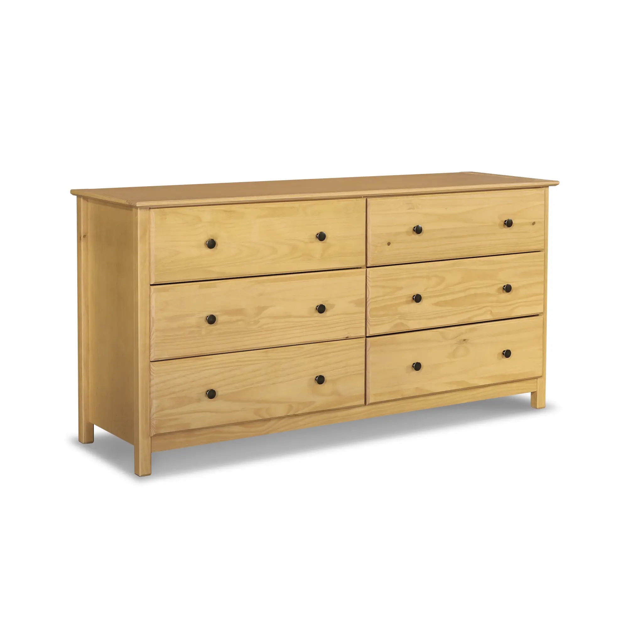 6 Drawer Shaker Dresser - Solid Wood Bedroom Furniture for Storage & Organization - Perfect for Bedrooms, Guest Rooms, and Dorm Rooms