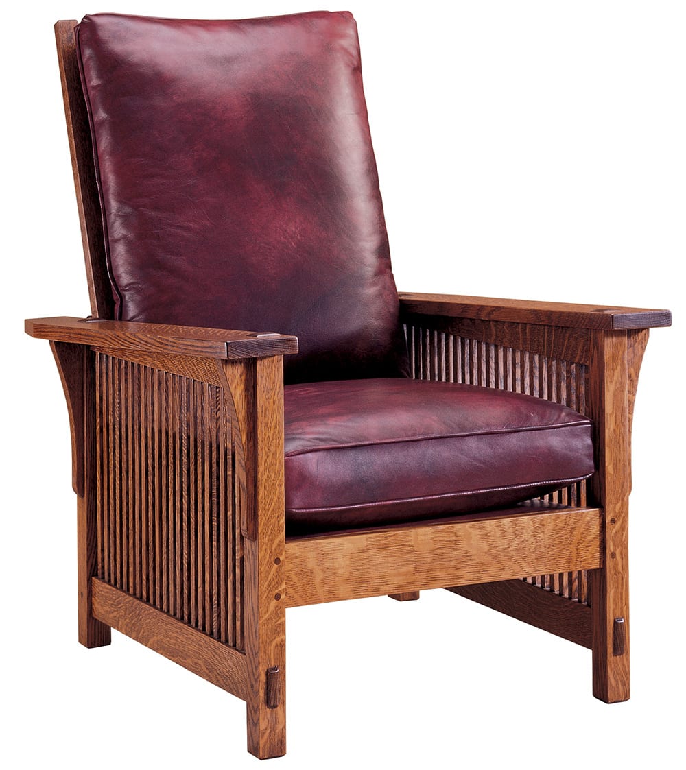 Compact Spindle Morris Chair - Classic Wooden Recliner for Living Room, Lounge & Office - Comfortable & Stylish Home Furniture for Relaxation & Reading