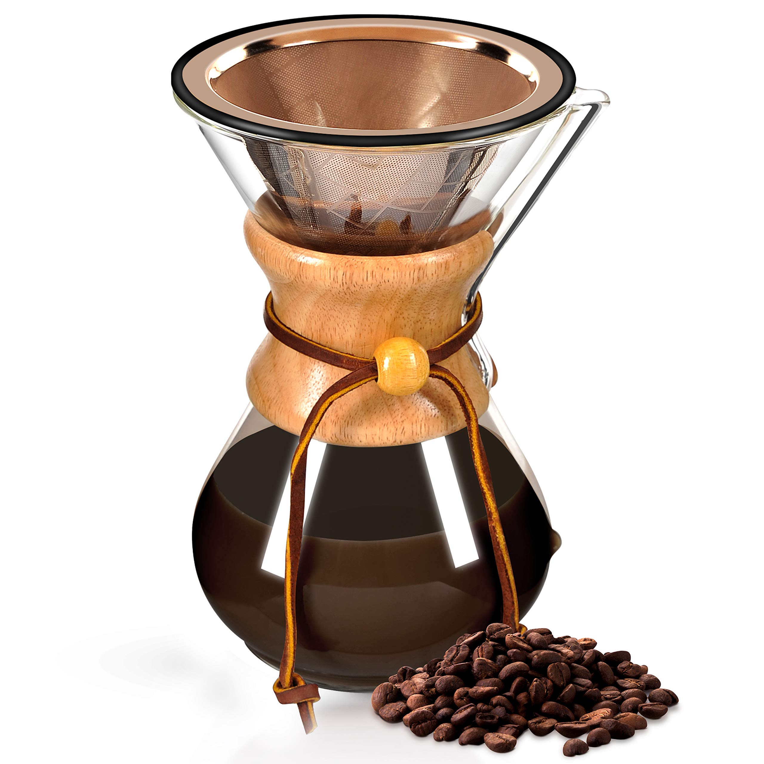 Reusable Stainless Steel Coffee Dripper for Hario V60 & Chemex - Eco-Friendly Pour Over Brewing at Home
