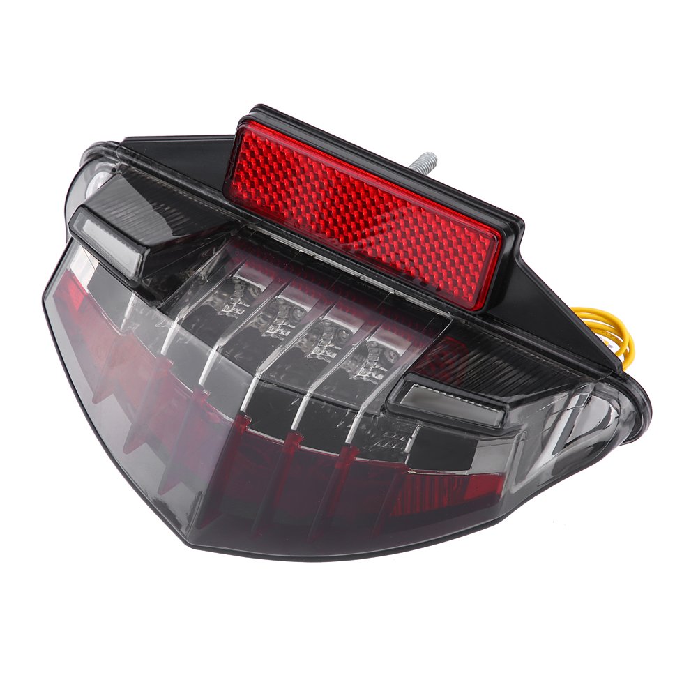 ZCLCSS Motorcycle LED Brake Lamp Tail Light with Turn Signal - High Brightness LED for Enhanced Safety - Perfect for Night Riding & Urban Commuting