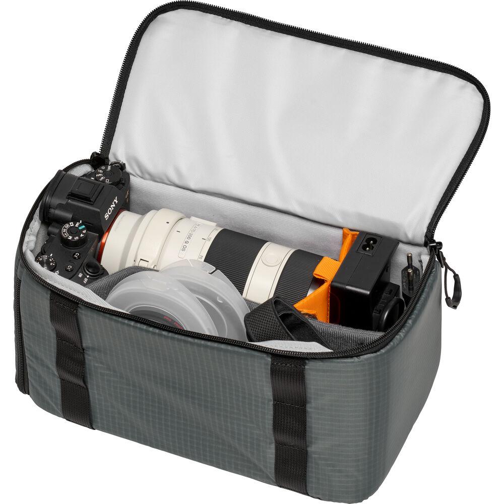 Lowepro GearUp Pro II 5L Large Gray Camera Cube - Waterproof DSLR/SLR Camera Case for Travel & Outdoor Photography