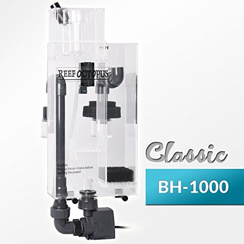CoralVue BH-1000 Protein Skimmer with External 1000GPH Pump for Saltwater Aquarium Filtration - Ideal for 100 Gallon Fish Tanks, Reef Tanks & Marine Aquariums