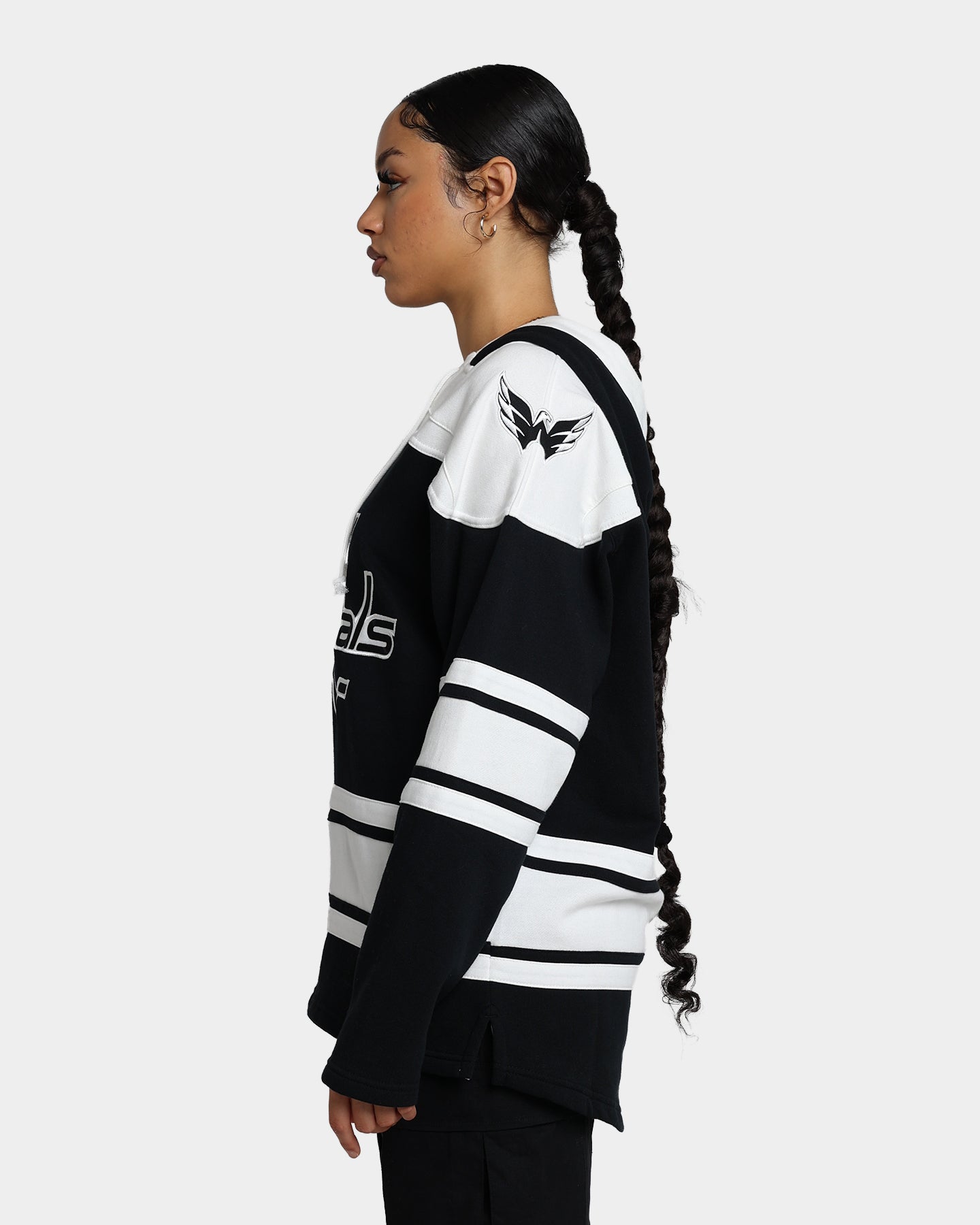 Washington Capitals Superior Lacer Hoodie by 47 Brand - Jet Black - Perfect for Game Day, Casual Wear & Sports Fan Apparel