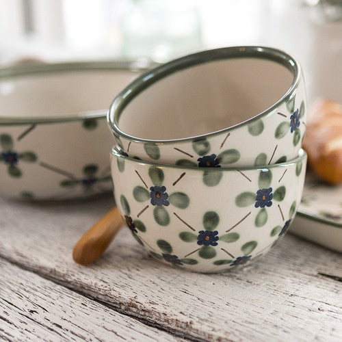 16 oz French Country Style Ceramic Bowl - Perfect for Soups, Salads, and Home Decor | Microwave & Dishwasher Safe
