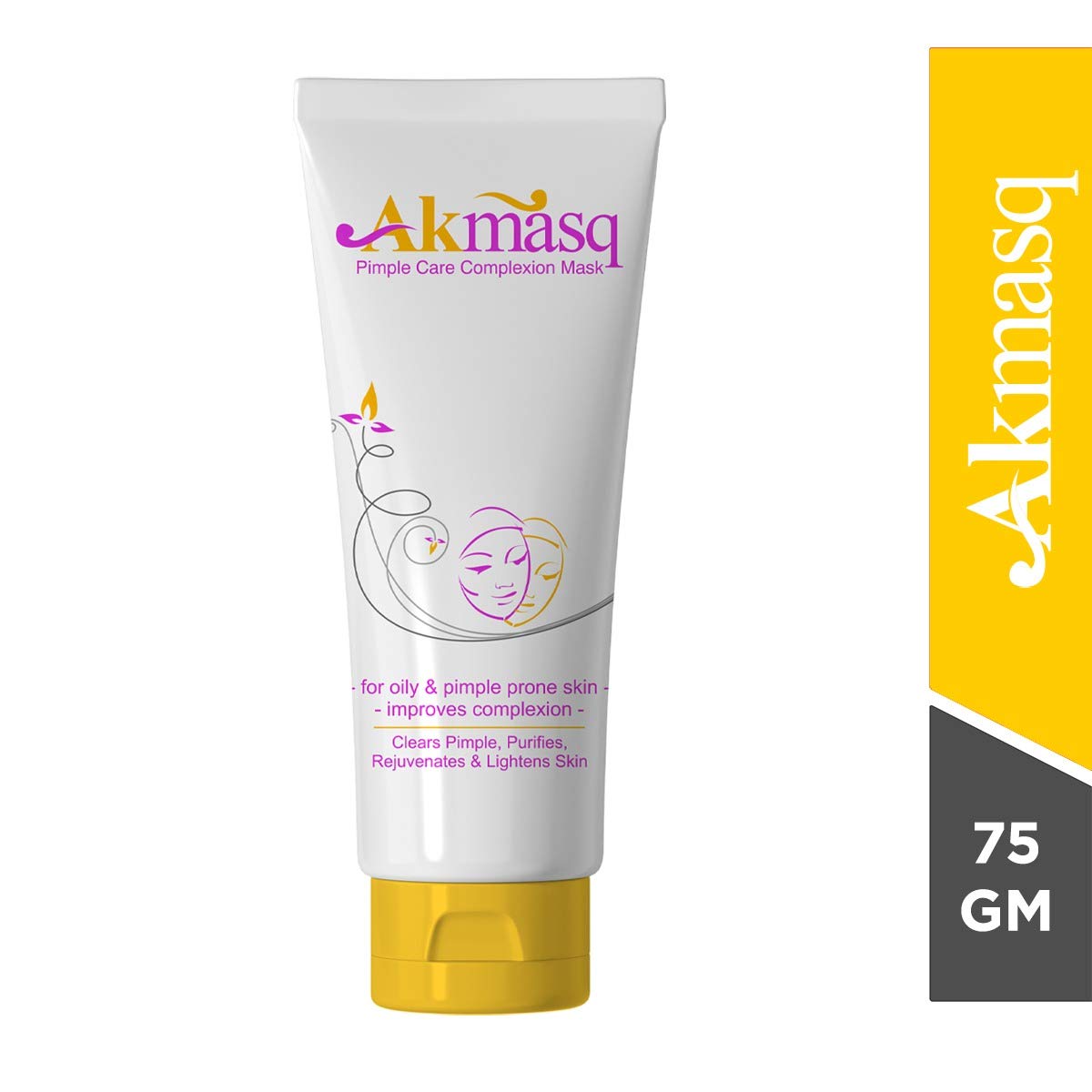 Best Akmasq Pimple Care Complexion Cream Mask for Acne Treatment - 75g Deep Cleansing Face Mask for Oily & Sensitive Skin | Perfect for Daily Skincare Routine & Post-Workout Breakout Prevention
