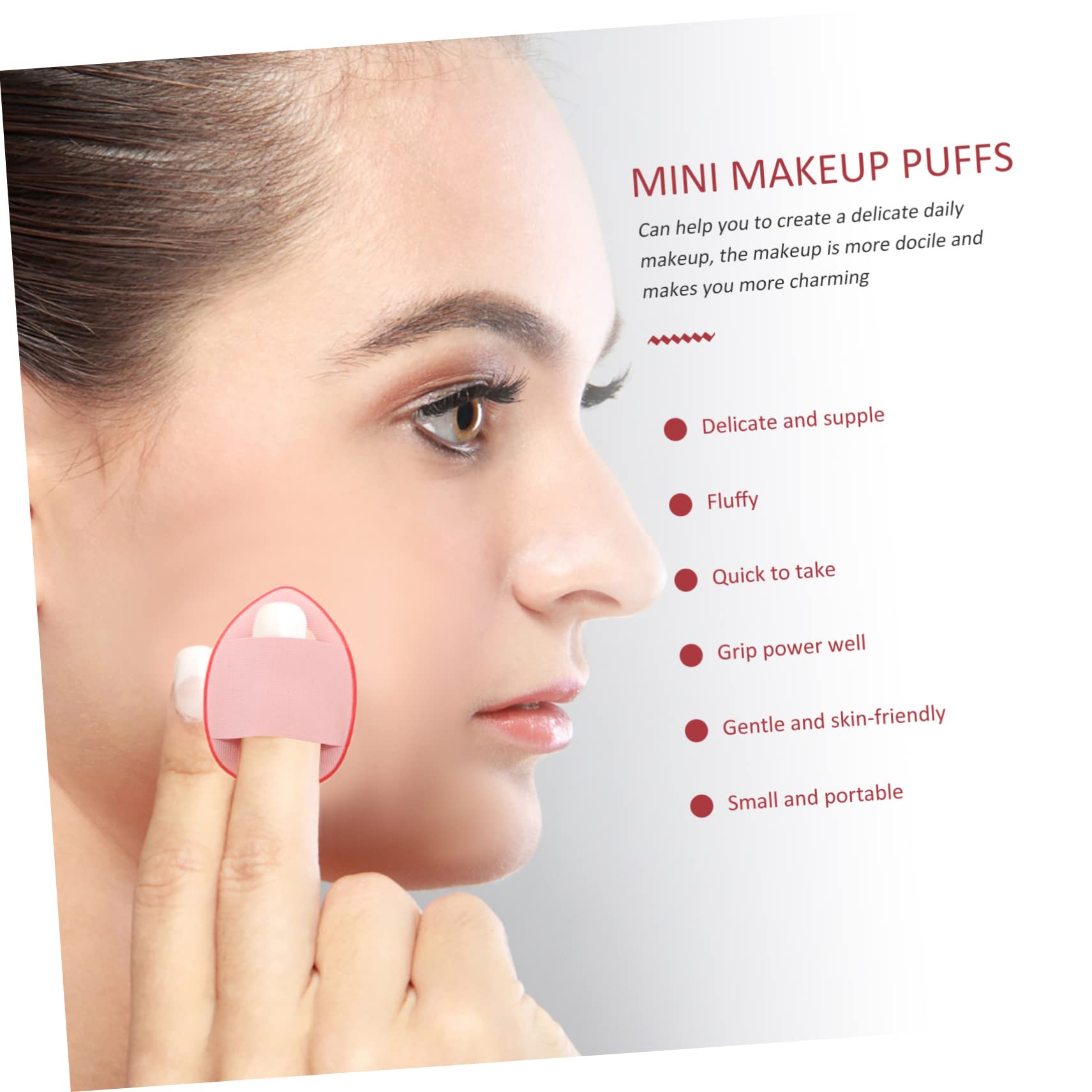 14 Pcs Minkissy Fingertip Powder Puff Blenders - Hydrophilic Polyurethane Soft Makeup Sponges for Foundation & Concealer - Kawaii Mini Finger Puffs for Precise Makeup Application - Perfect for Travel & Professional Makeup Kits