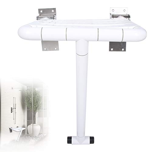 Stainless Steel Folding Shower Stool - Wall Mounted Bathroom Safety Seat for Elderly & Disabled - Non-Slip Shower Chair for Seniors & Handicapped - Perfect for Bathroom Safety & Assisted Living