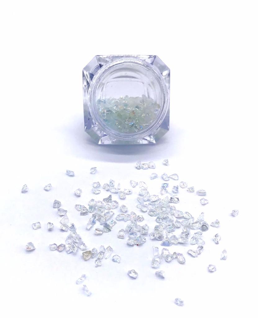 AM NAILS CRUSH GLASS - Premium Nail Art Crushed Glass for Stunning Nail Designs - Perfect for DIY Manicures, Salon Nails, and Special Occasions