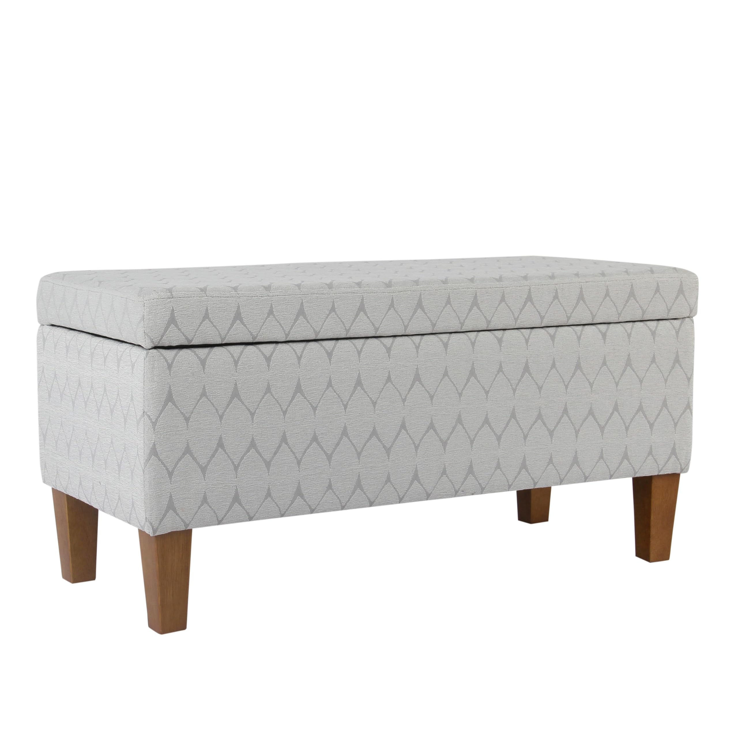 HomePop Textured Large Decorative Storage Bench - Gray & Brown, 36