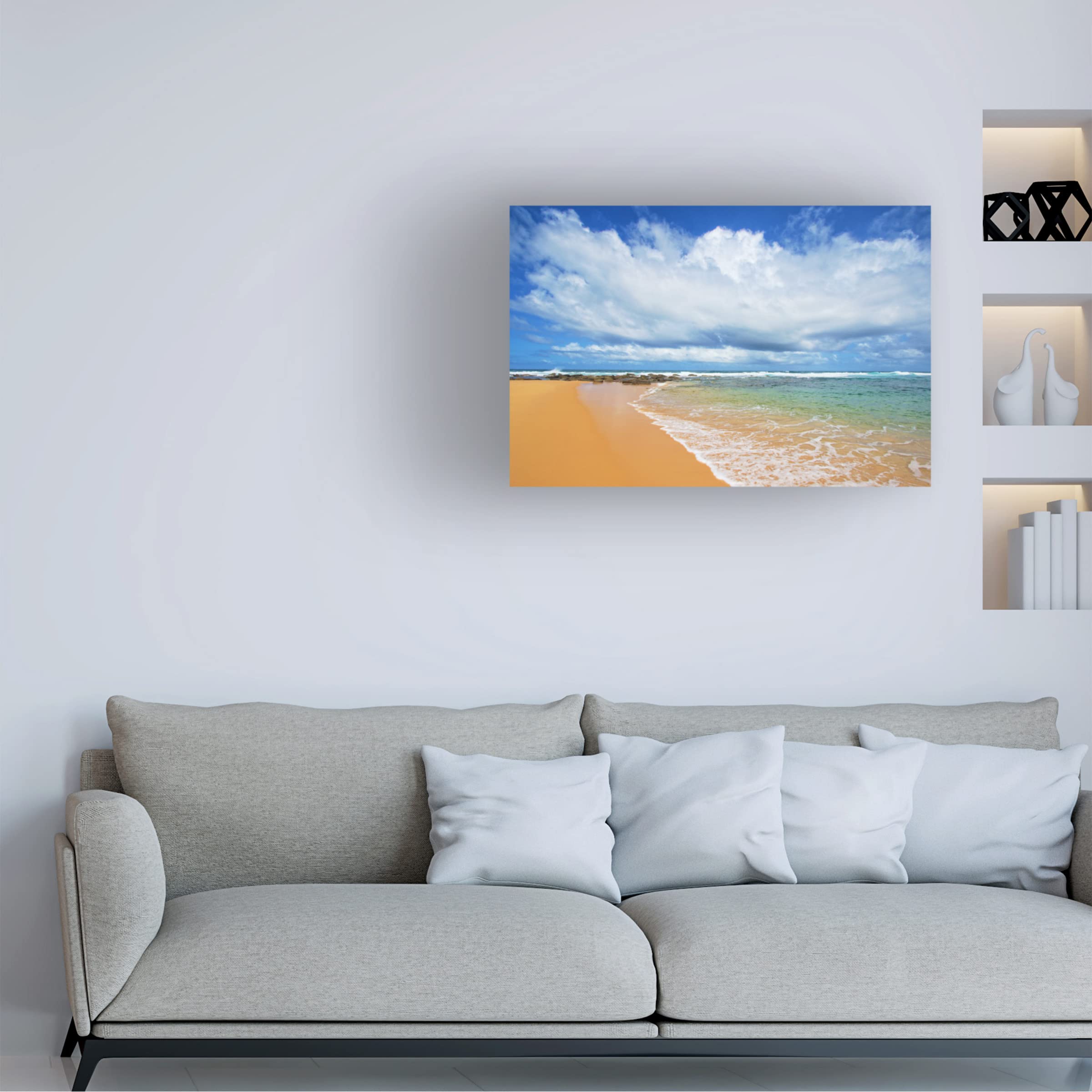 Trademark Fine Art 'All You Need is The Beach 2' Canvas Wall Art Print by Beata Czyzowska Young - Coastal Decor for Living Room, Bedroom & Office